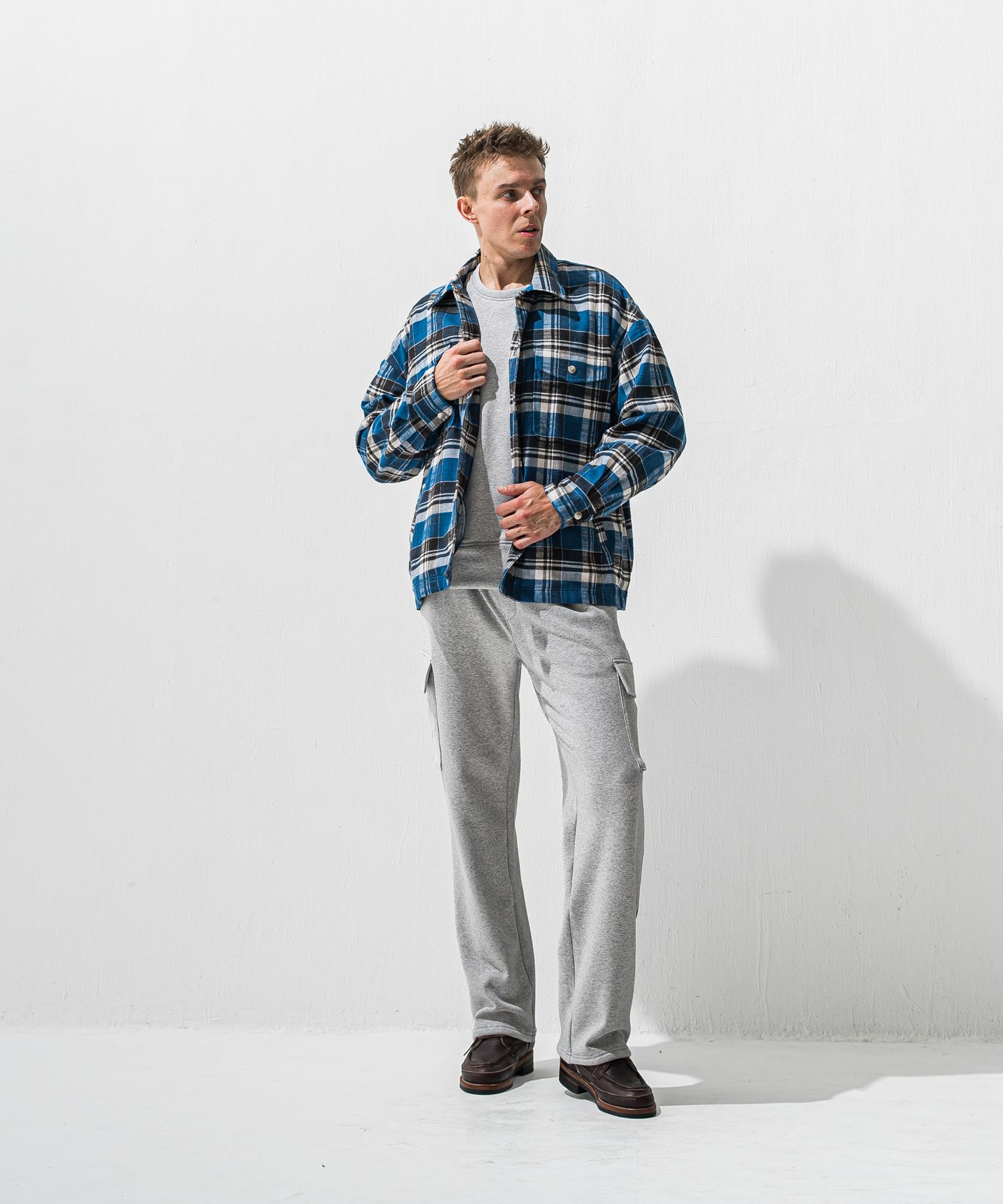 RC VELOURS FLEECE DROP TRAINER / RC42-C-005 / 裏起毛RCロゴトレーナー / グレー (11月上旬入荷予定)