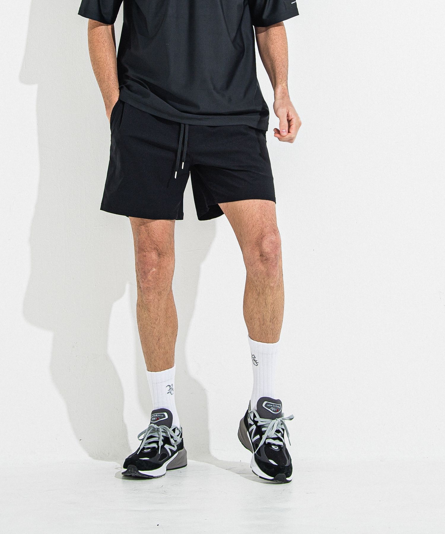 TV NYLON SHORTS / RC36-HP-004 / リラックスナイロンショーツ / ブラック