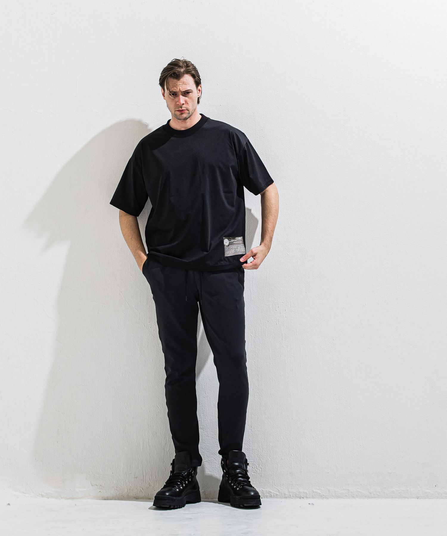 GAVIRIA DB EASY PANTS / DP1-ST-002 / ダンボールジャージイージーパンツ / ブラック (3月中旬入荷予定)