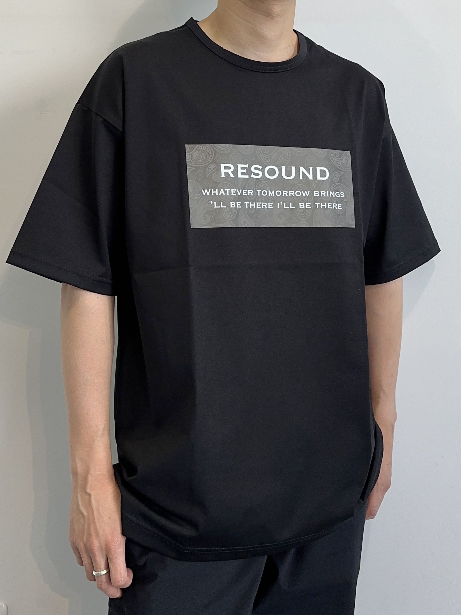 BANDANA BOX ROGO OVER TEE / RC28-T-003 / ボックスロゴビッグTシャツ / ブラック