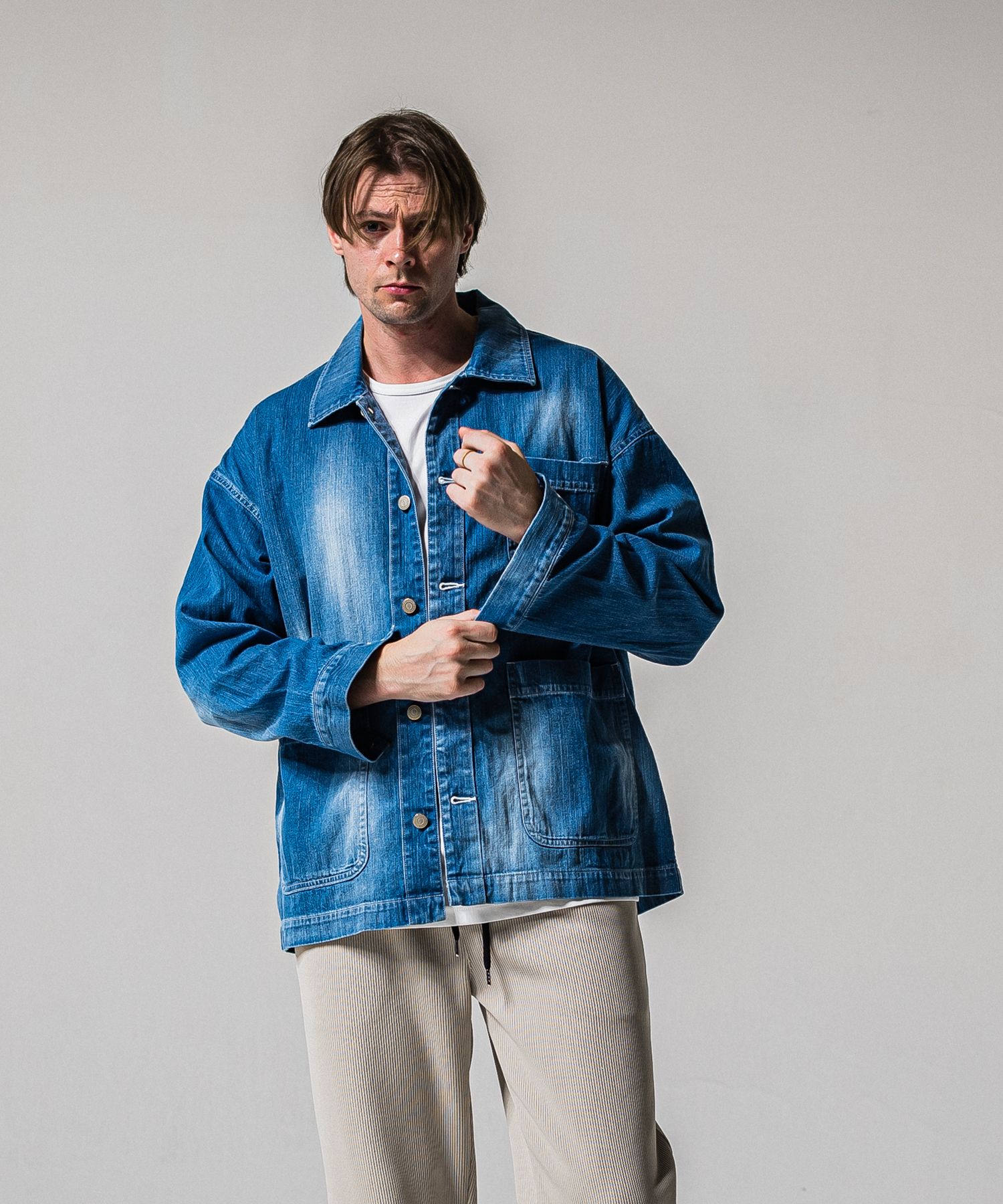 RC CAVER ALL / RC39-JK-004 / デニムカバーオール / ライトインディゴ (2月中旬入荷予定)