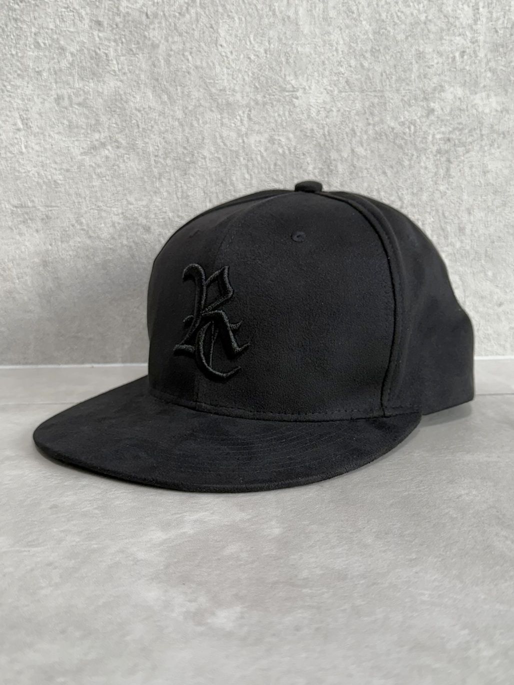 SUEDE RC BB CAP / RC37-CAP-001 / スエードエコレザーべースボールキャップ / ブラック×ブラック