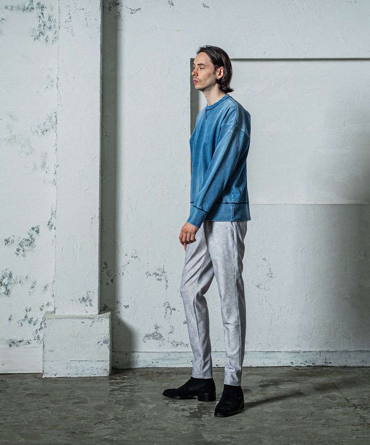 CHRIS EASY TUCK PANTS / RC35-ST-016T / イージータックパンツ / ペイズリーグレー