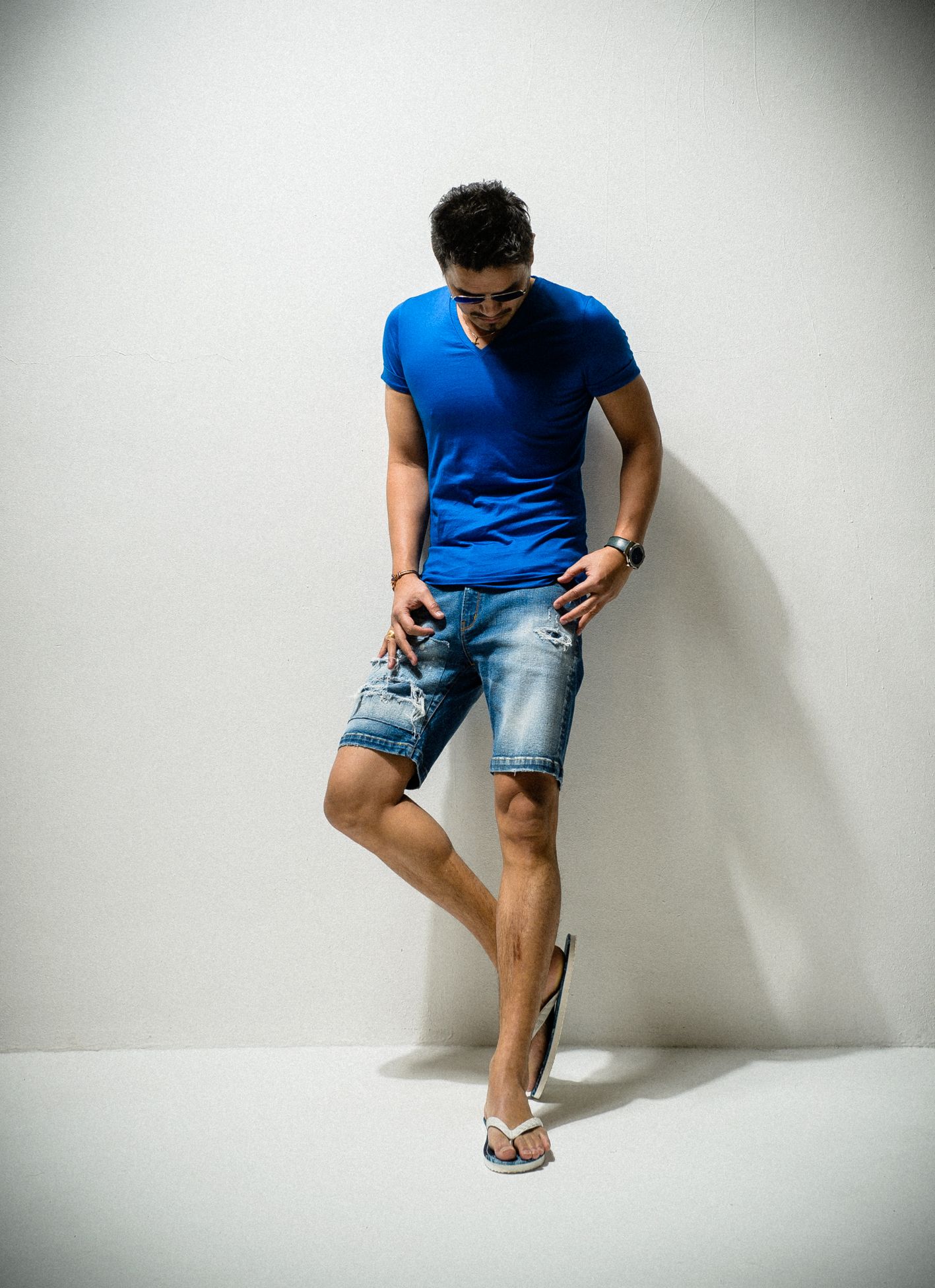 DENIM SHORTS / RC8-HP-013 / ストレッチデニムショーツ / インディゴC