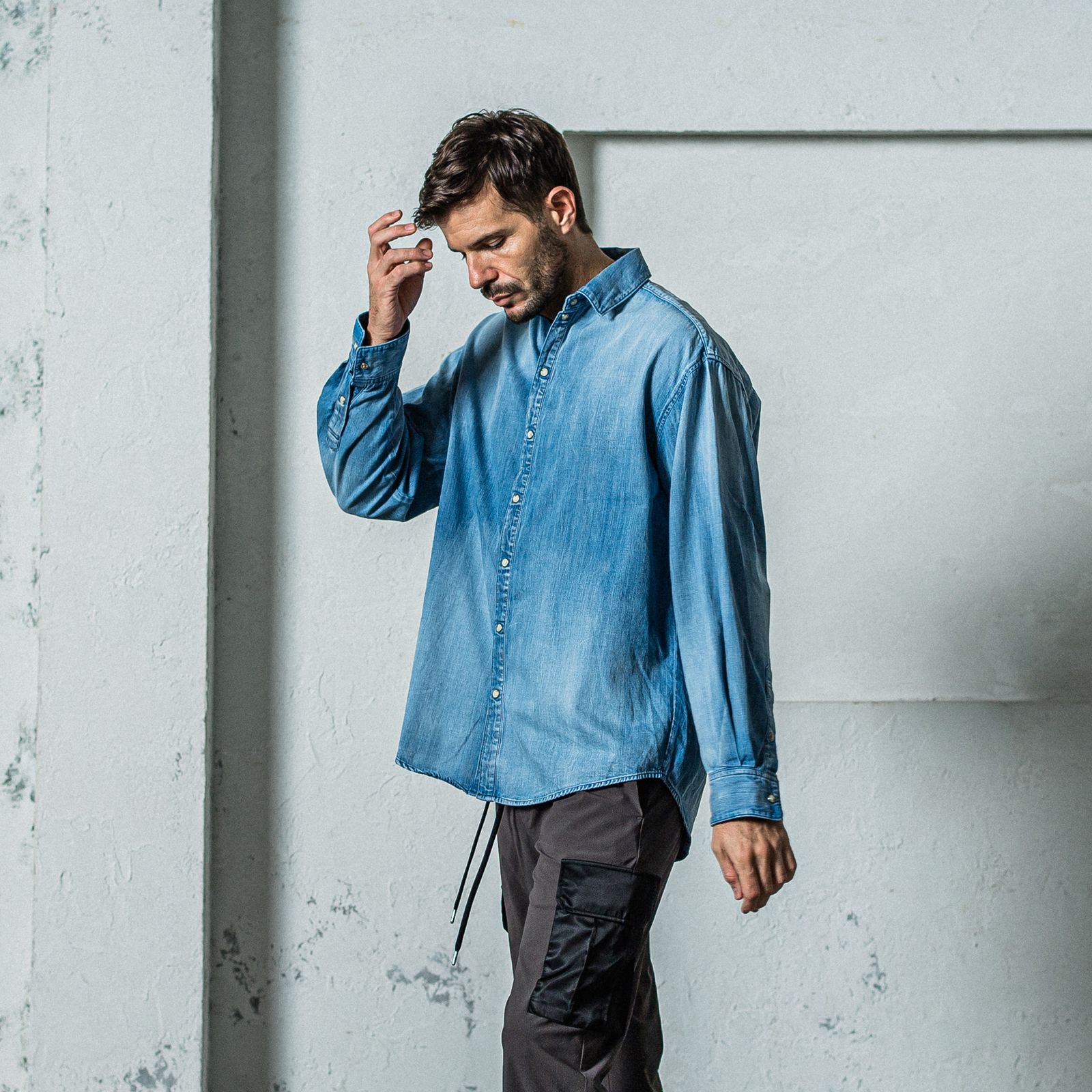 DENIM JACK SHIRTS / RC35-SH-001D / オーバーデニムシャツ / インディゴユーズド