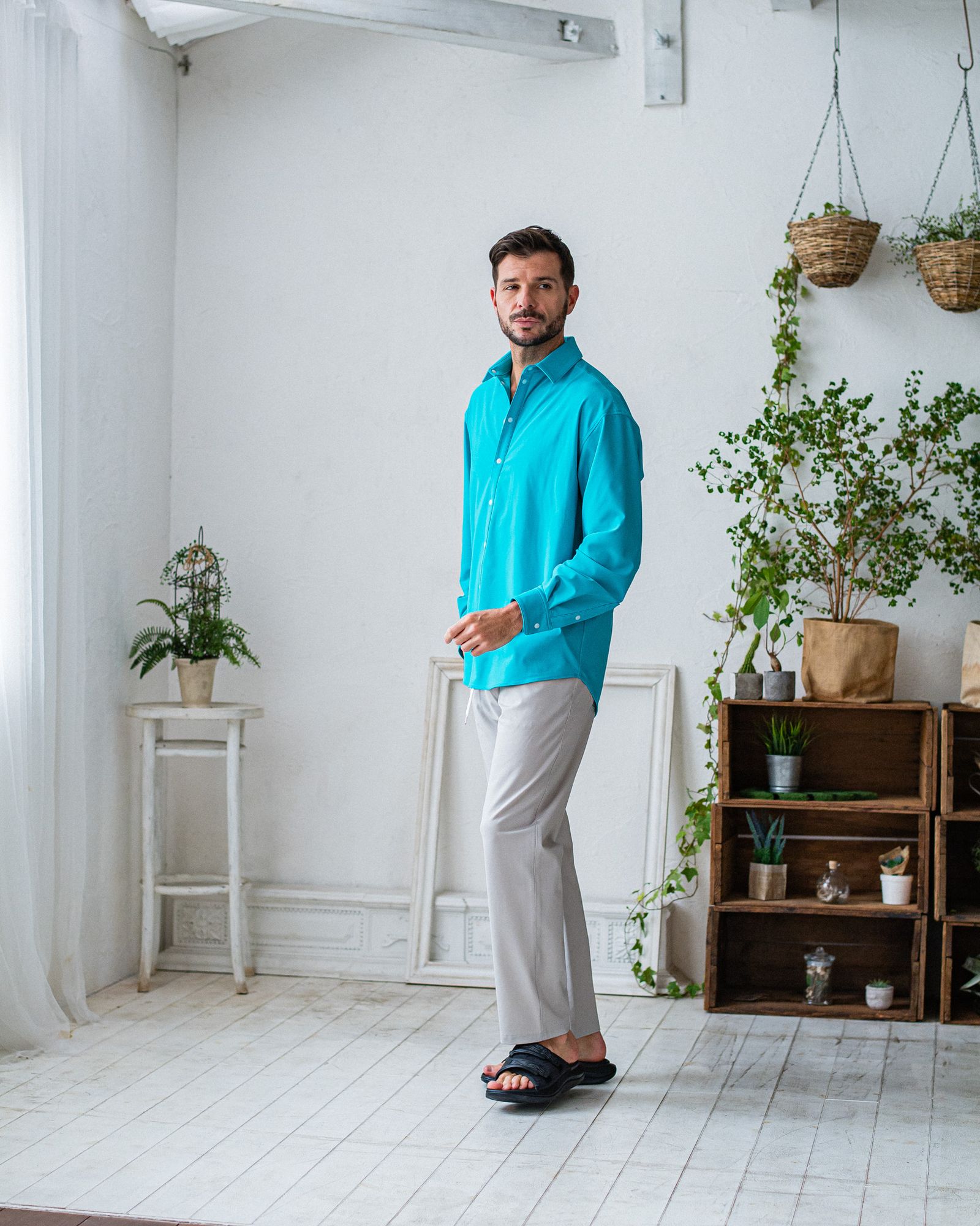 CHRIS EASY WIDE TUCK PANTS / RC32-ST-016WT / ワイドタックパンツ / グレージュ