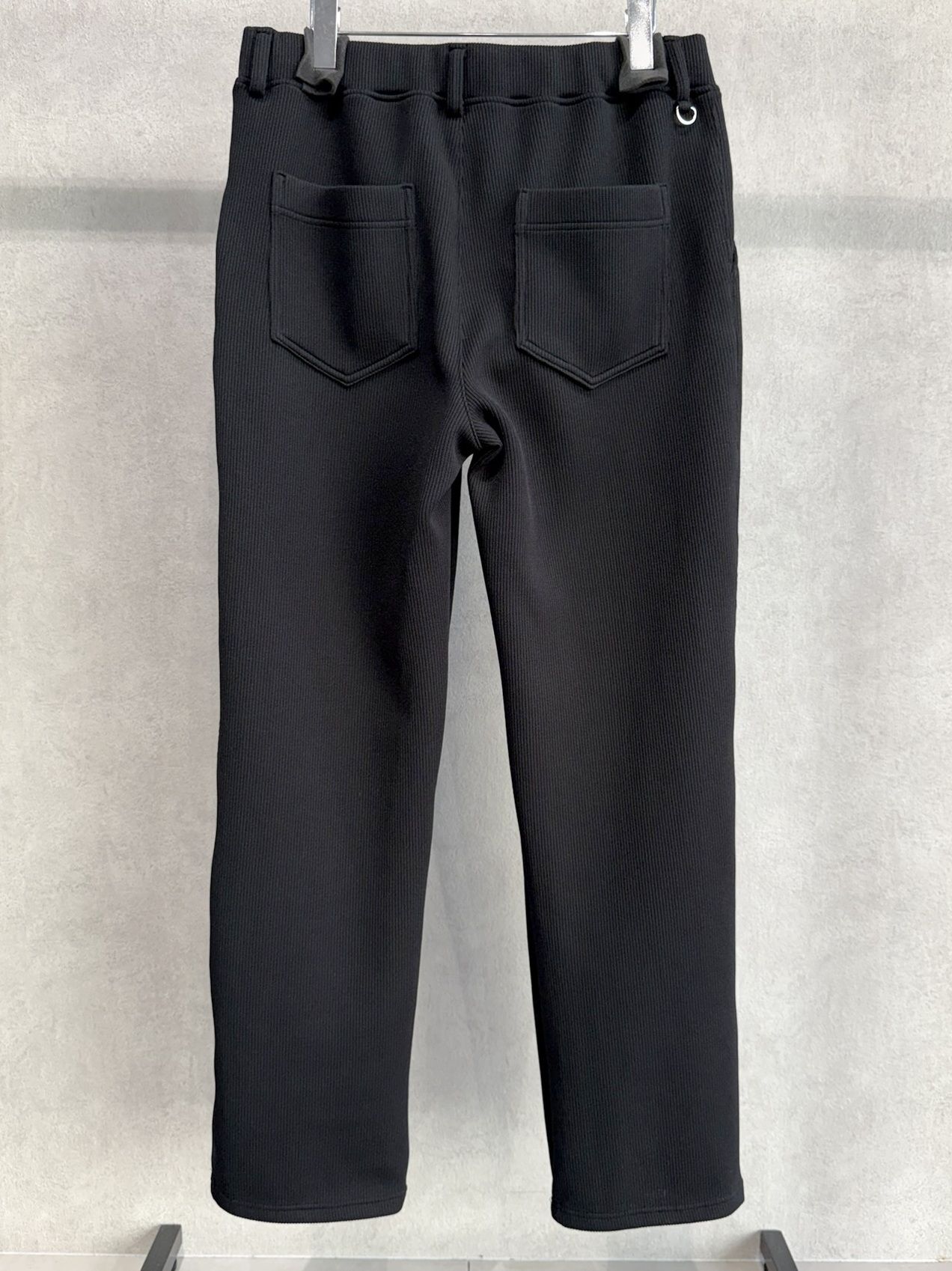 AZE WIDE TUCK PANTS / RC39-ST-016WT2 / 高機能畦編みニットワイドタックパンツ / ブラック