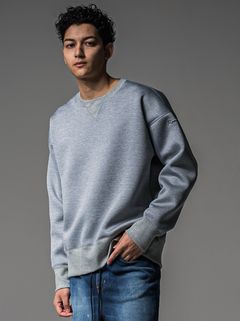 HD DROP TRAINER / RC37-C-004 / ダンボールニット 無地トレーナー / グレー (9月中旬入荷予定)