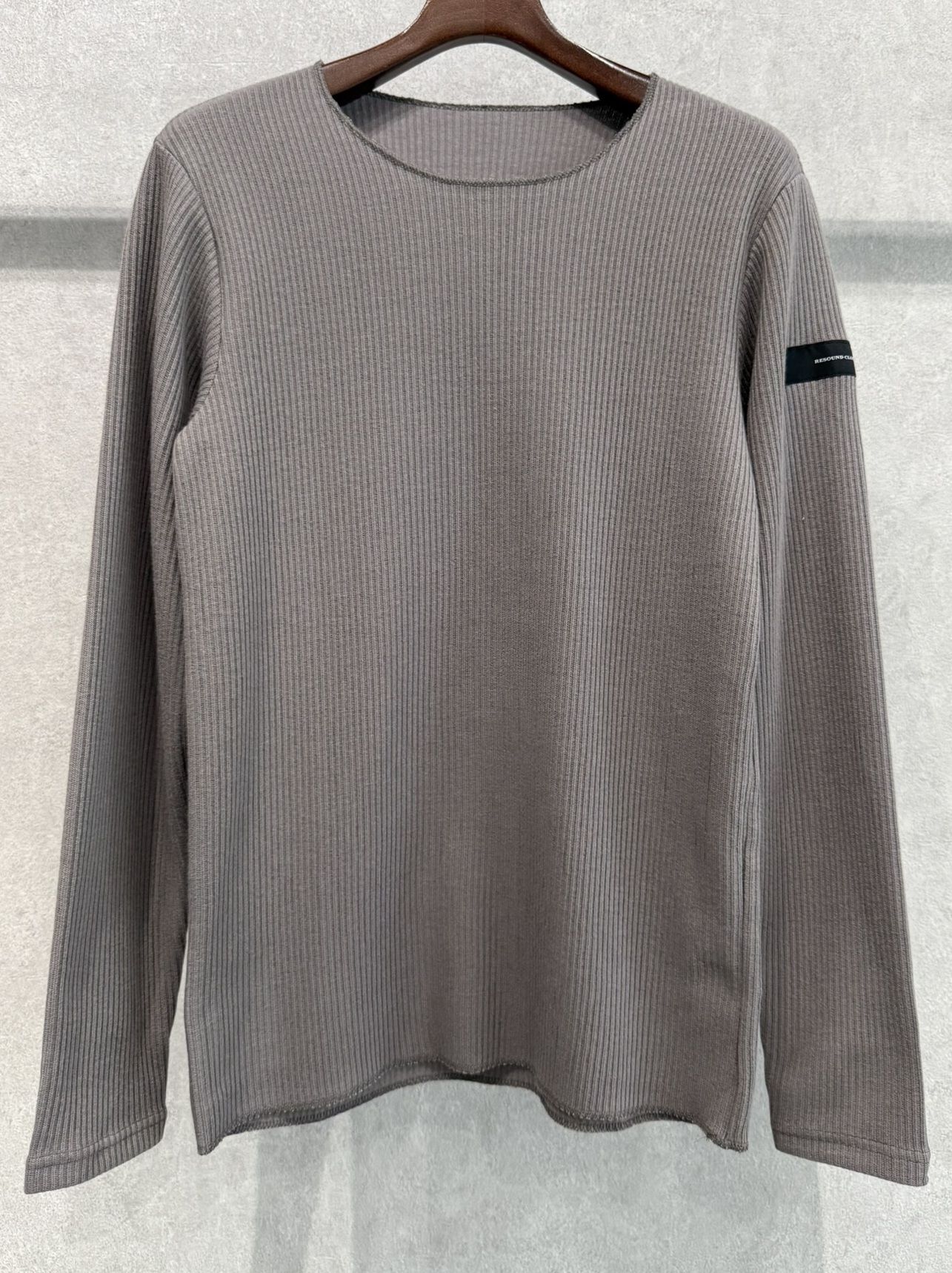 CUTOFF RAIL LONGSLEEVE / RC37-C-001 / レールカットソー / グレー