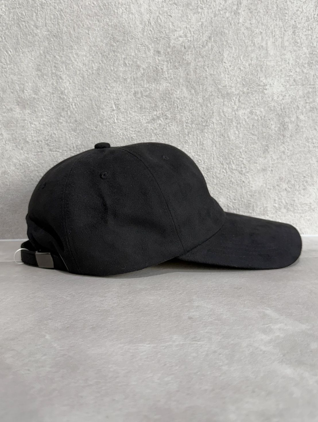 SUEDE LOW CAP / RC37-CAP-002 / スエードエコレザーローキャップ / ブラック