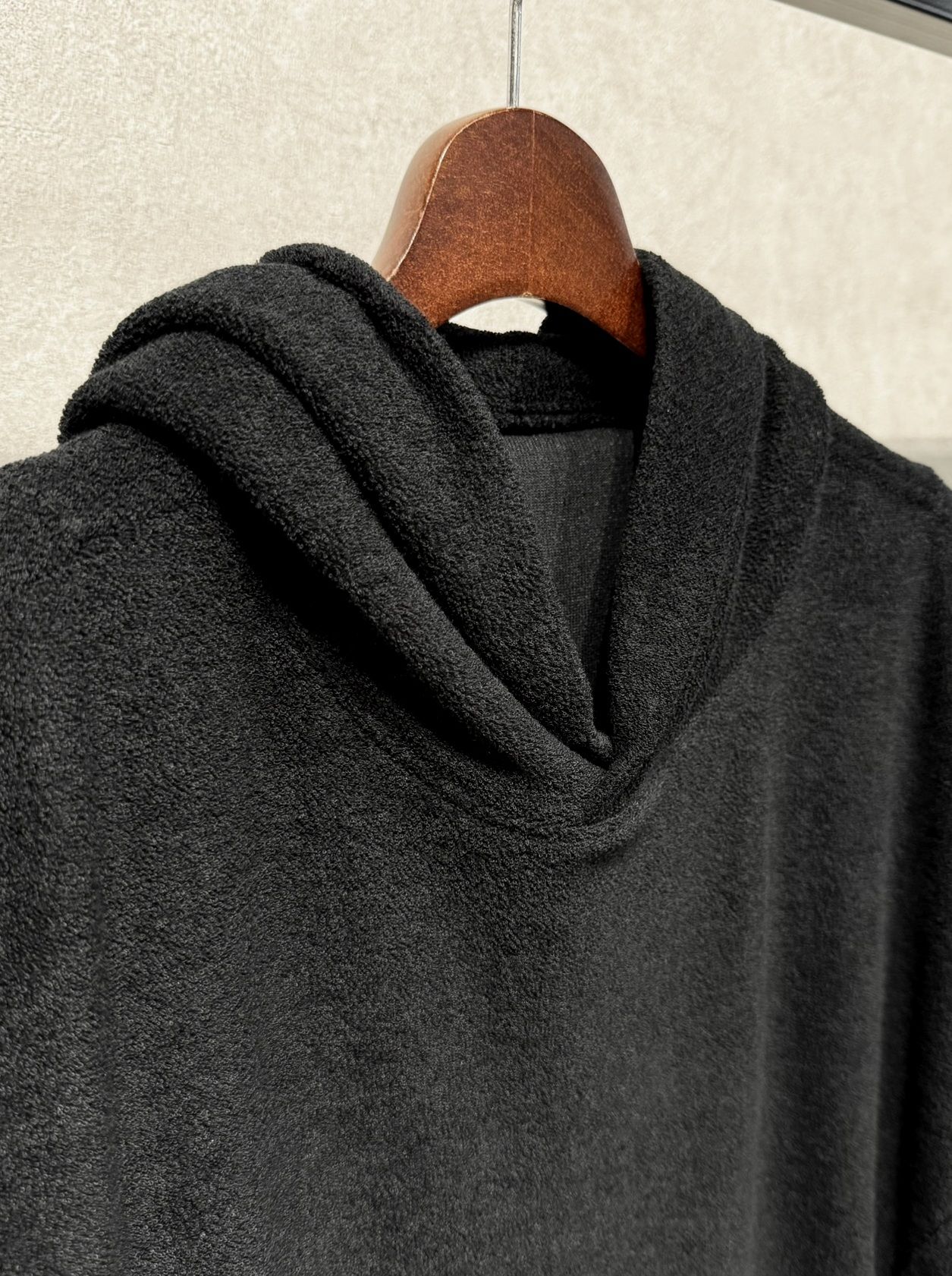 PILE HALF HOODIE / RC40-C-003 / パイル半袖パーカー / ブラック