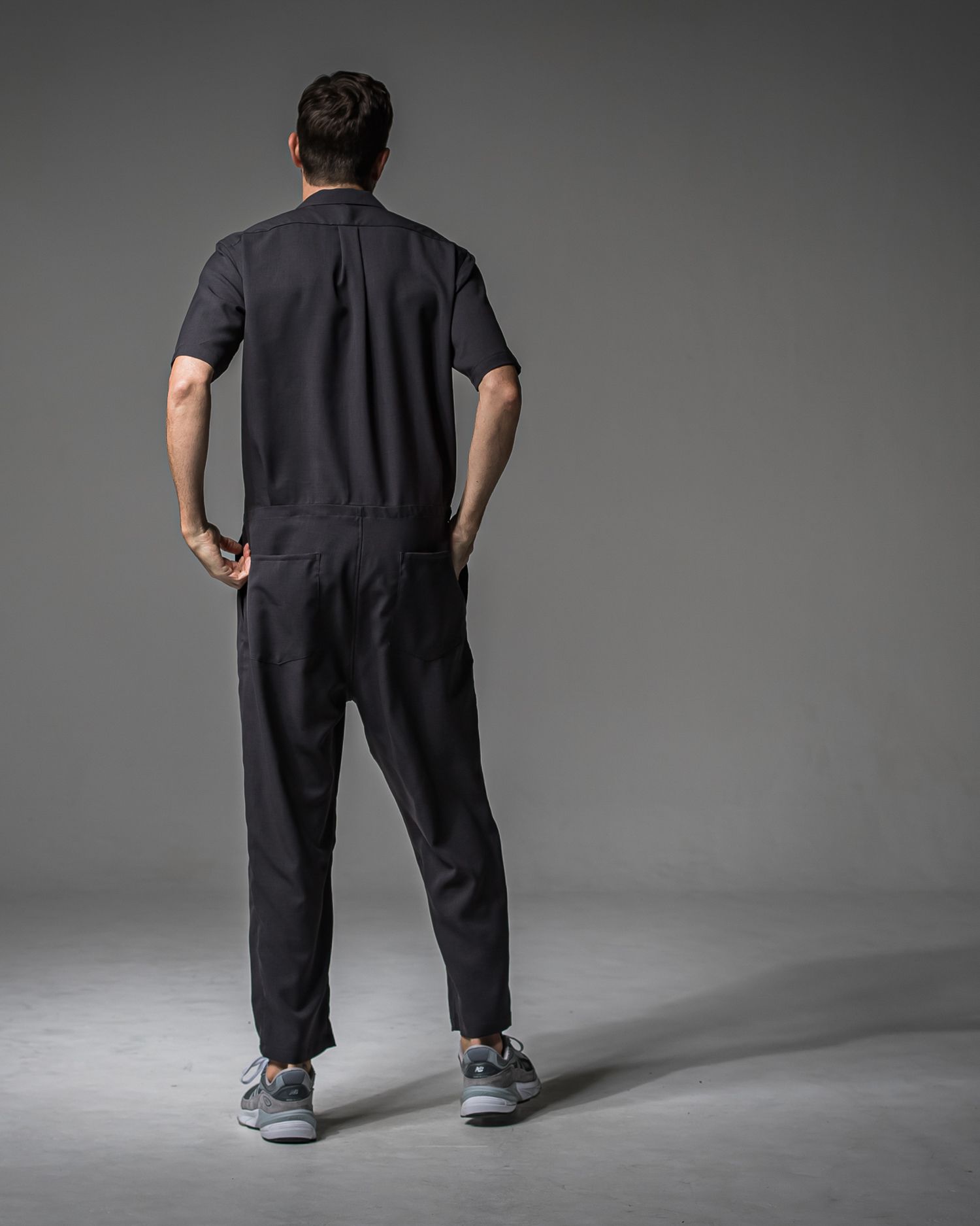 RAGE TWILL HALF ALL IN ONE / DP1-TN-001 / 半袖シャツオールインワン / チャコール (3月中旬入荷予定)