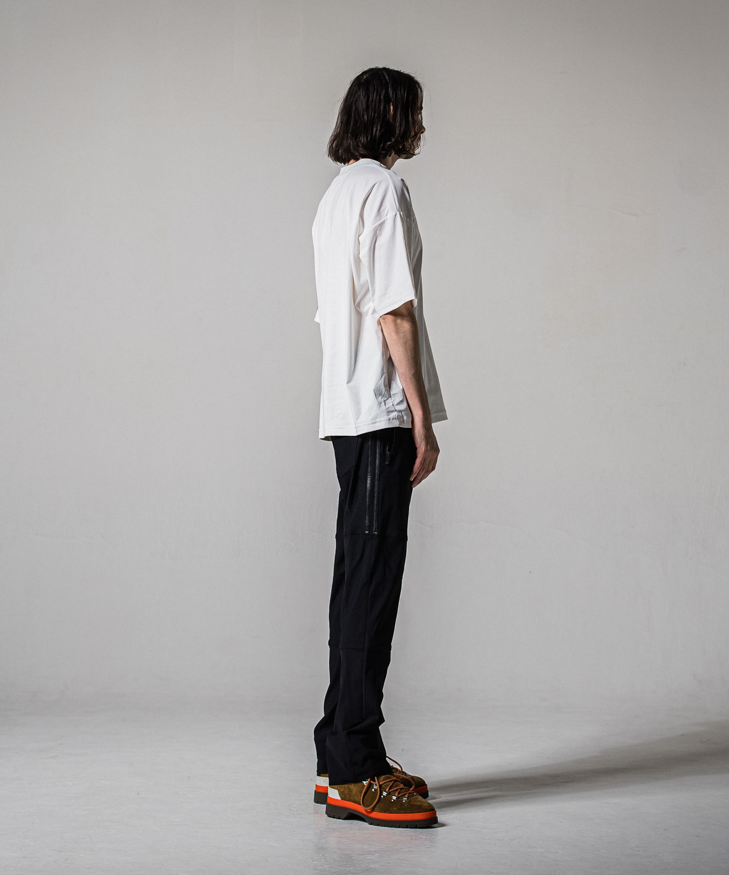 JOHNSON LINE WIDE PANTS / RC39-ST-009WT / ジョンソンラインワイドタックパンツ / ブラック×ブラック (1月下旬入荷予定)