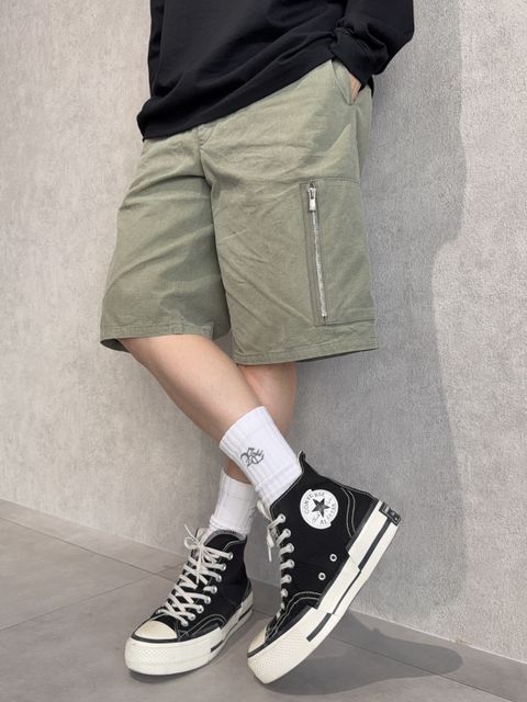 より一層オシャレに見える、ロンTEE×ハーパンの合わせ