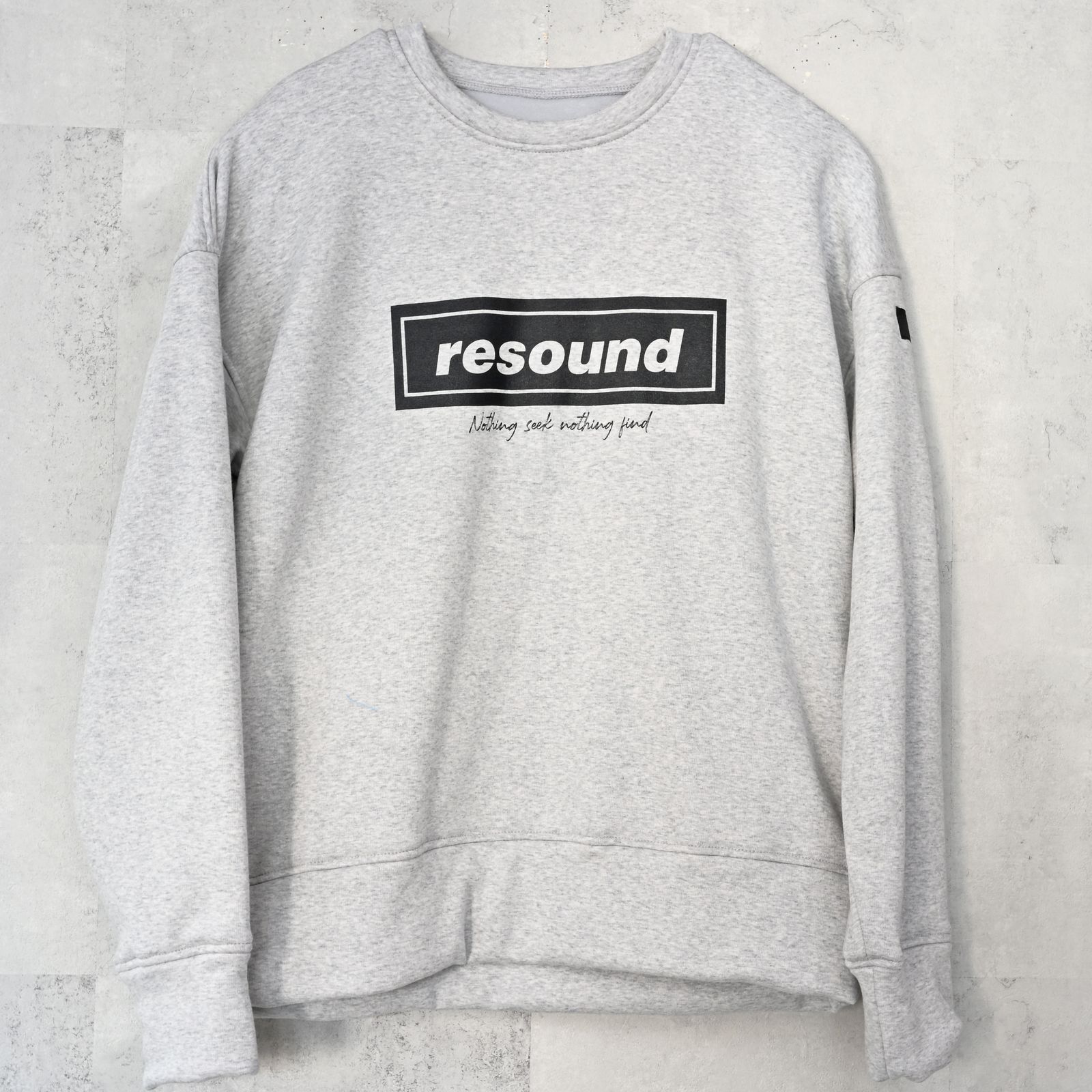 BOX VELOURS FLEECE DROP TRAINER / RC42-C-007 / 裏起毛ボックスロゴトレーナー / グレー (11月上旬入荷予定)