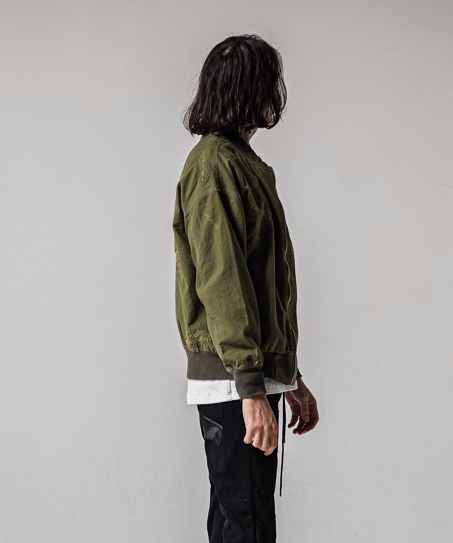 LIGHT DAVID JACKET / RC39-JK-002 / ミリタリーライトMA-1 / カーキクラッシュ (2月下旬入荷予定)