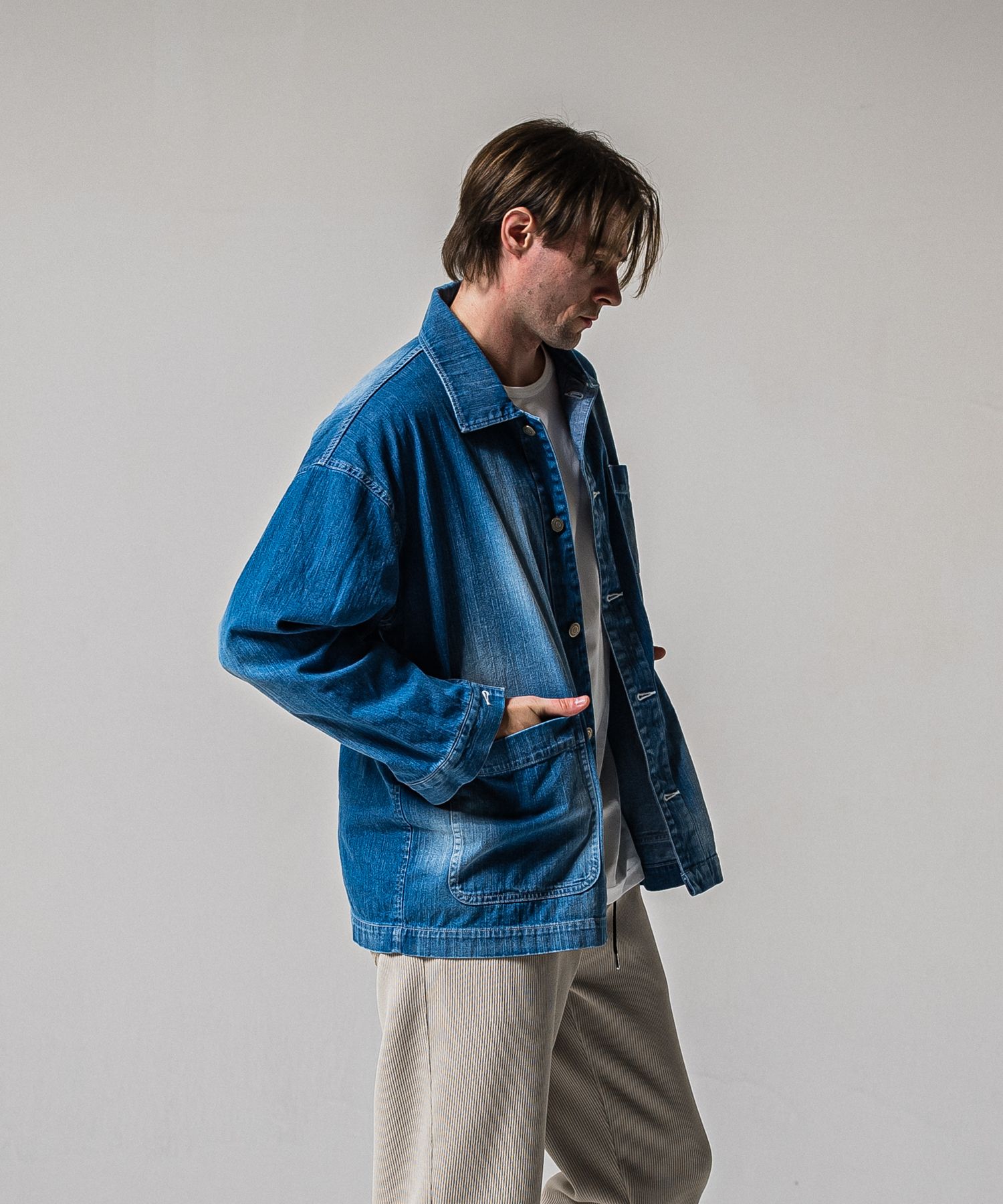 RC CAVER ALL / RC39-JK-004 / デニムカバーオール / ライトインディゴ (2月中旬入荷予定)