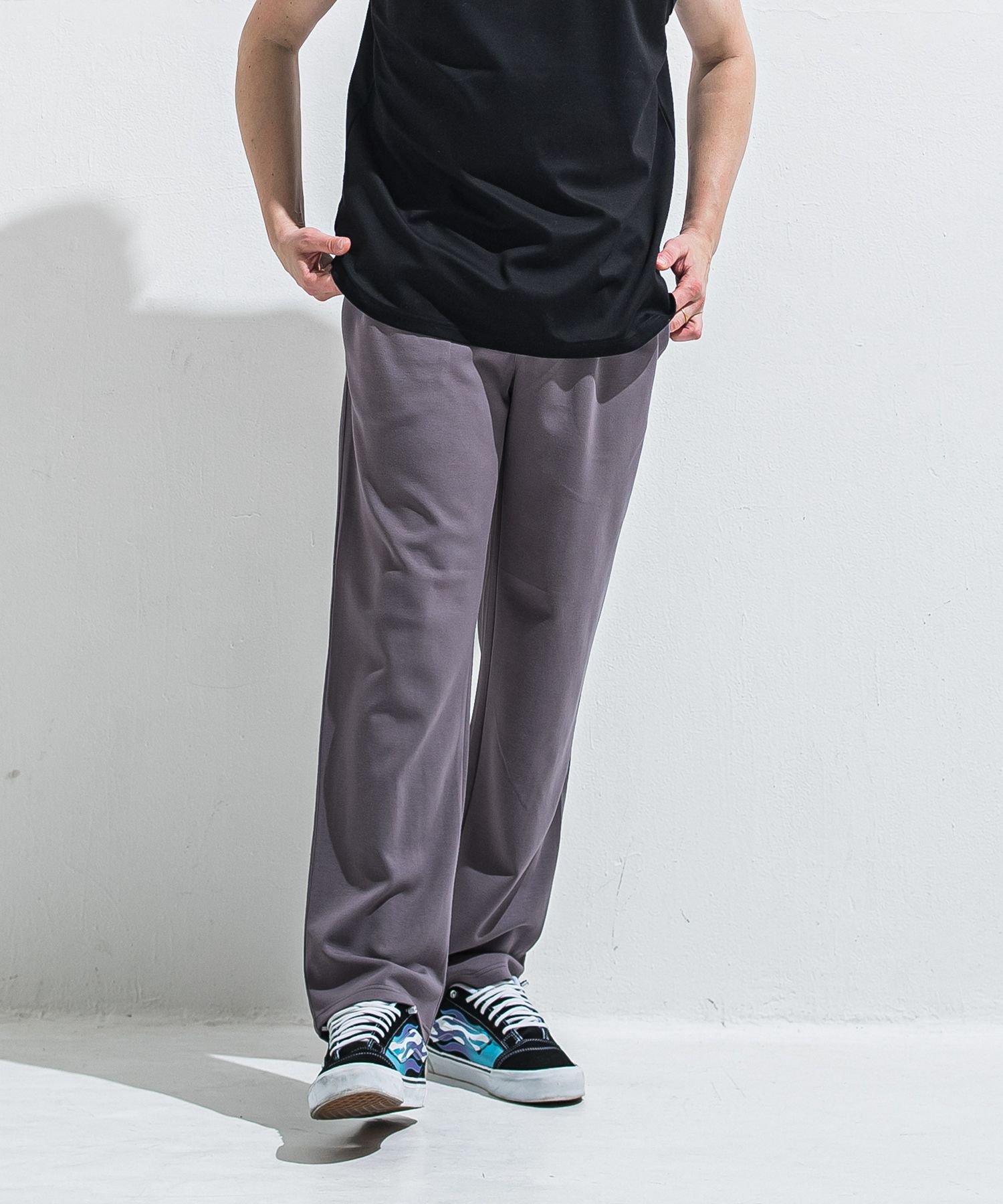 SEMI WIDE TUCK PANTS / RC40-ST-016WT / セミワイドタックパンツ / ダンボールチャコール (4月中旬入荷予定)