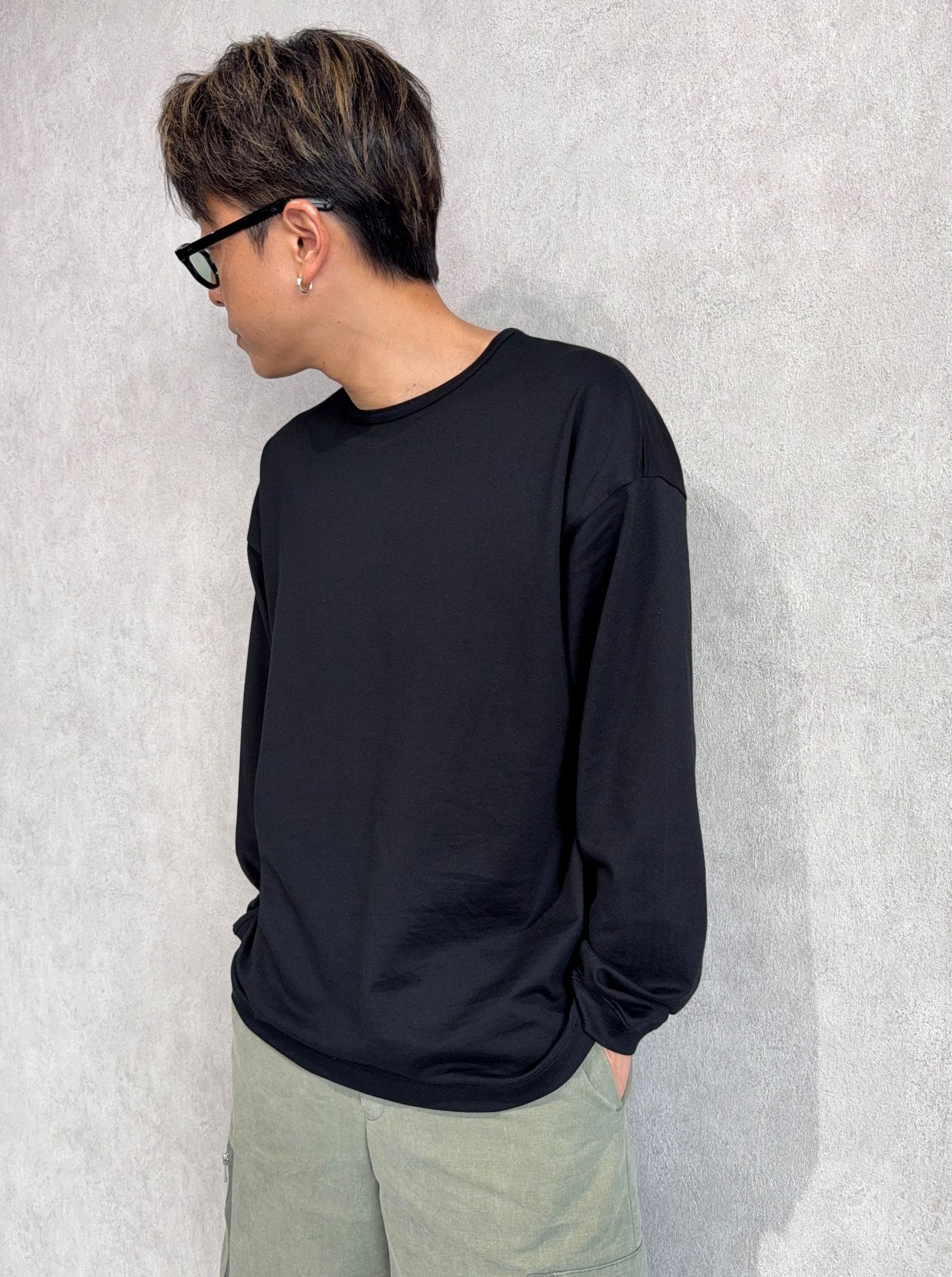 より一層オシャレに見える、ロンTEE×ハーパンの合わせ