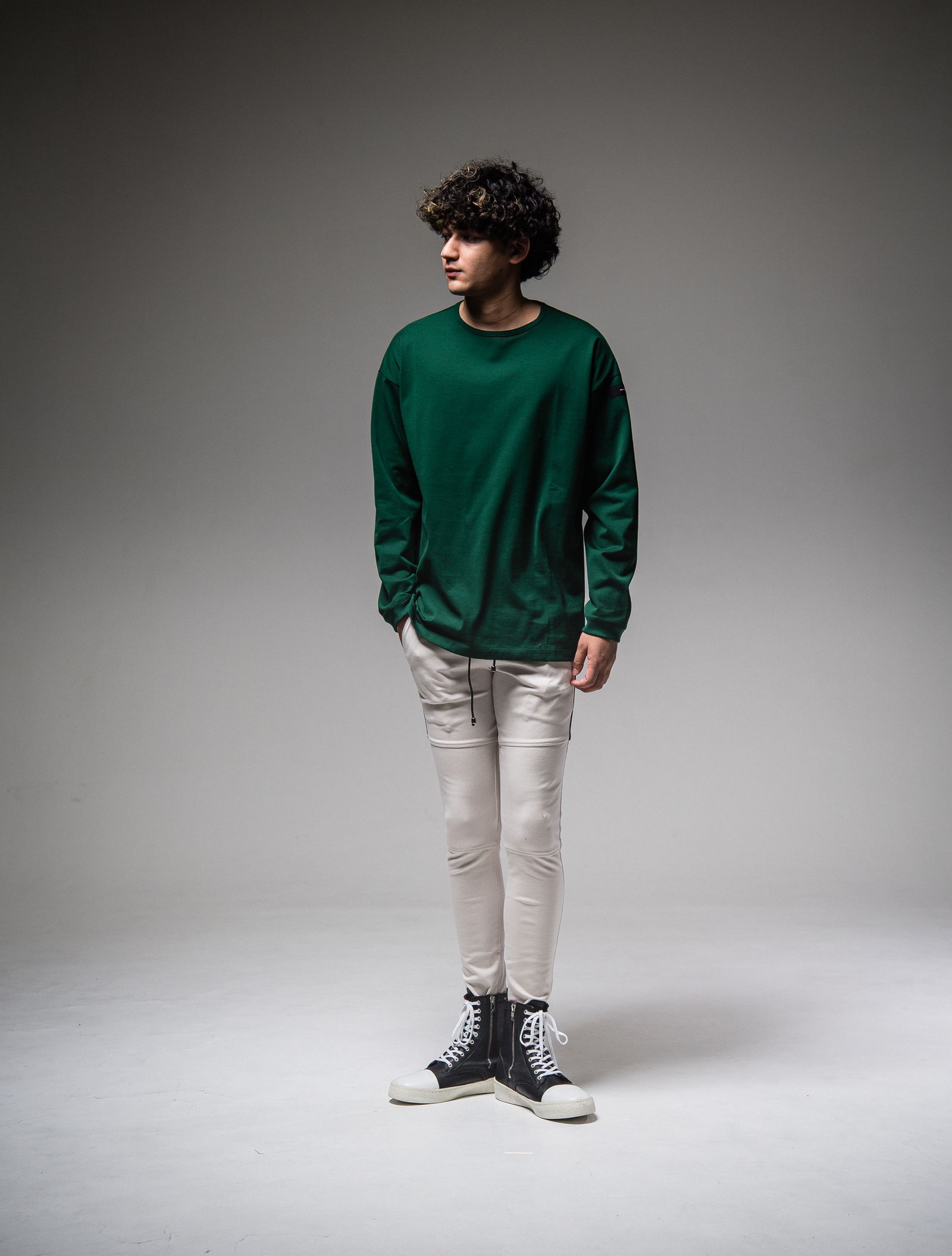 BACK ID ROGO LONG SLEEVE / RC25-T-001 / バックロゴビッグロングTシャツ / グリーン ※