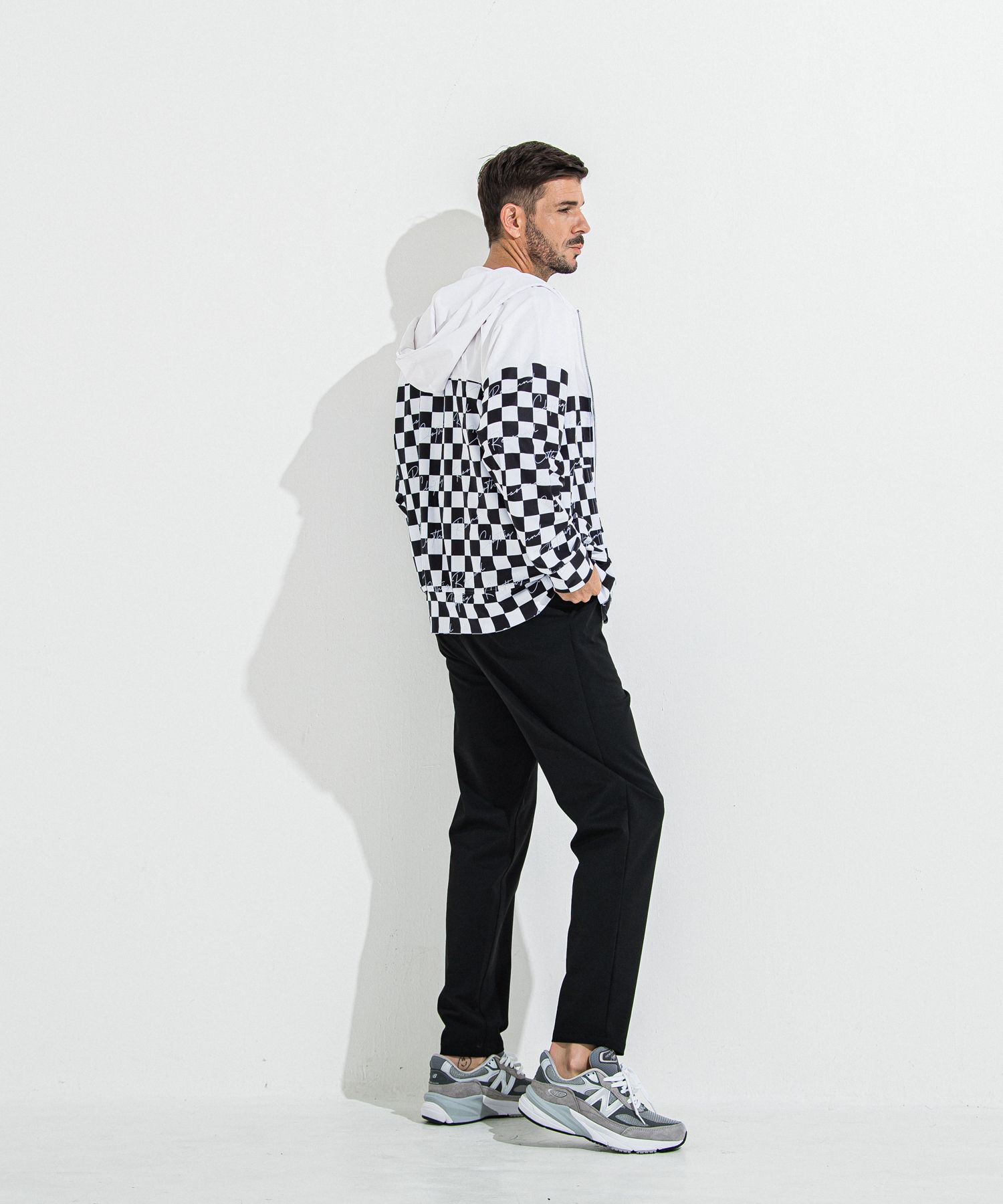 PAT WIDE EASY PANTS / RC36-ST-036BN / ワイドテーパードパンツ / ブラック