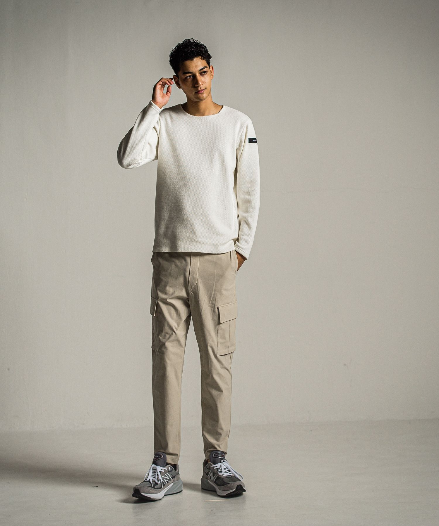 VELOURS FLEECE NEO THERMAL / RC34-C-001 / 裏起毛サーマルロングTシャツ / ホワイト
