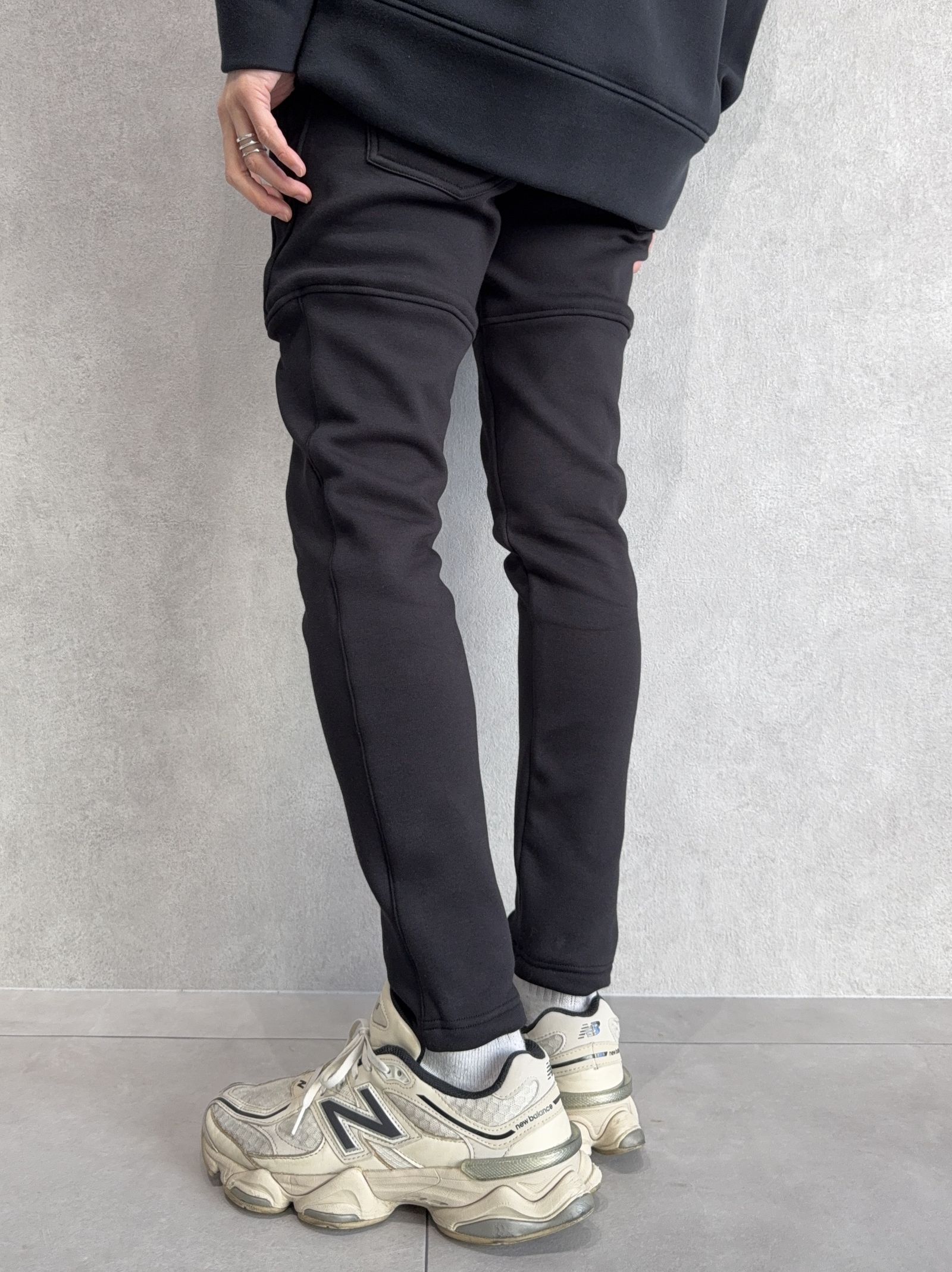 VELOURS FLEECE TYLER PANTS / RC38-ST-026H / 裏起毛スウェットラインパンツ / ブラック