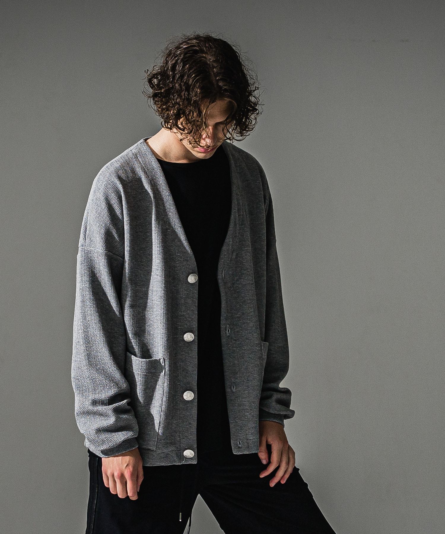 BLISTER KNIT C/D / RC41-C-004 / ブリスターニットカーディガン / グレー (8月下旬入荷予定)