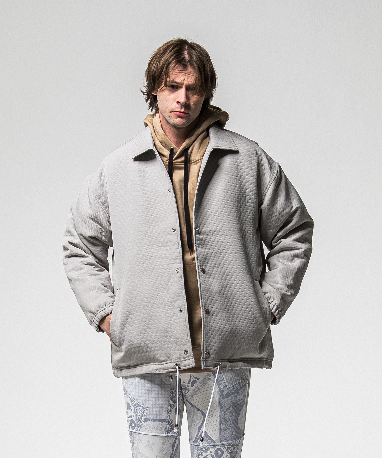FUR COACH JK / RC38-JK-005 / キルティングファーコーチジャケット / グレー (11月中旬入荷予定)