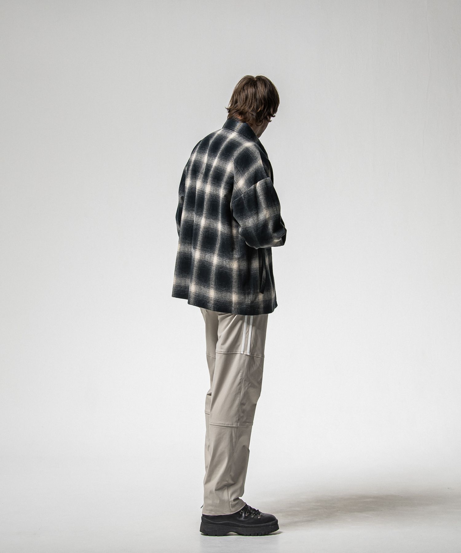 FLANNEL CHECK JK / RC38-JK-007 / フランネルチェックCPOジャケット / ブラック (10月中旬入荷予定)