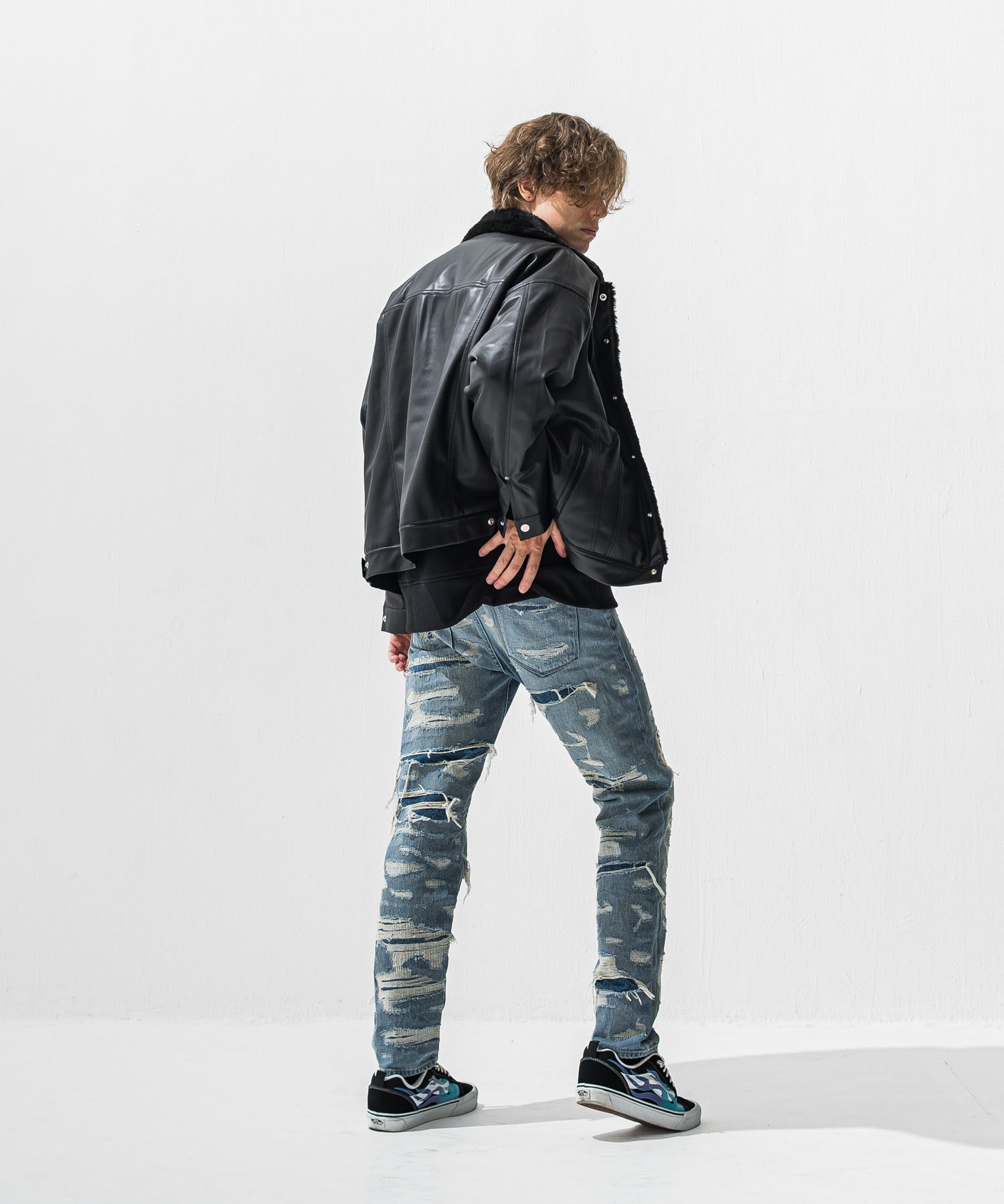 SCOTT JEANSS / RC42-ST-006 / レギュラーテーパードデニムパンツ / スペシャルクラッシュ インディゴ (12月中旬入荷予定)