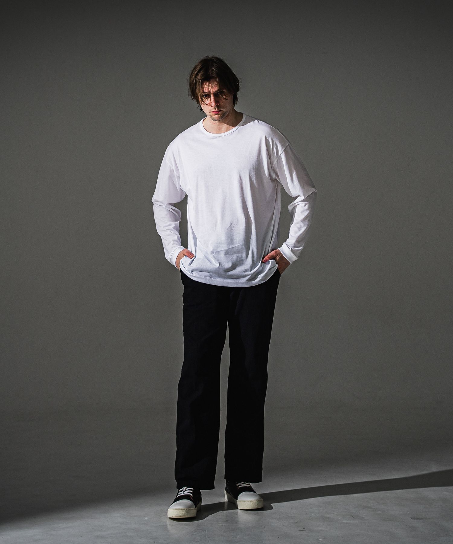 SEMI WIDE TUCK PANTS / RC41-ST-016WT / セミワイドタックパンツ / ブリスターブラック (7月下旬入荷予定)
