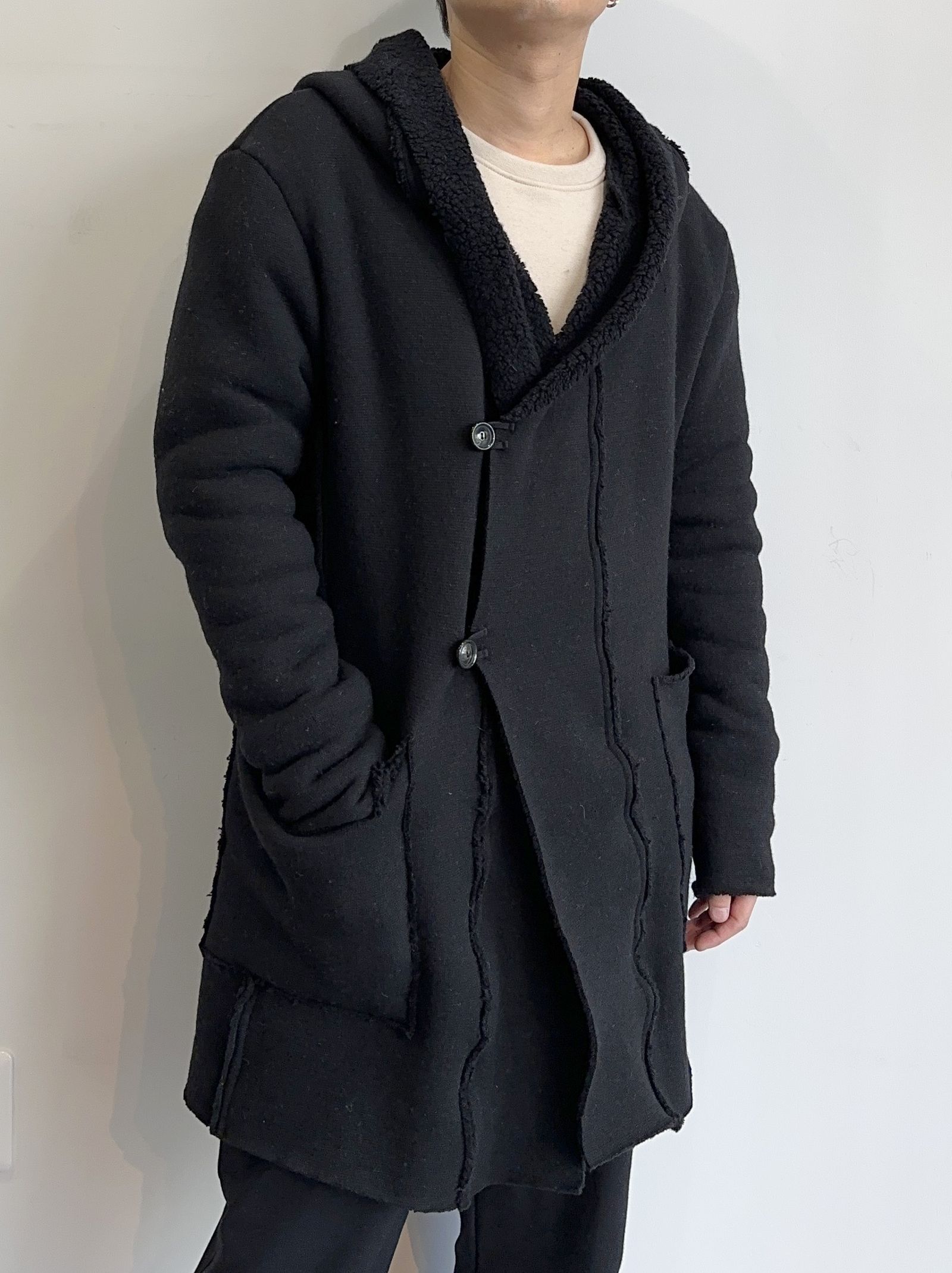 BOA HOODIE COAT / RC30-C-007 / ボアフーディーコート / ブラック
