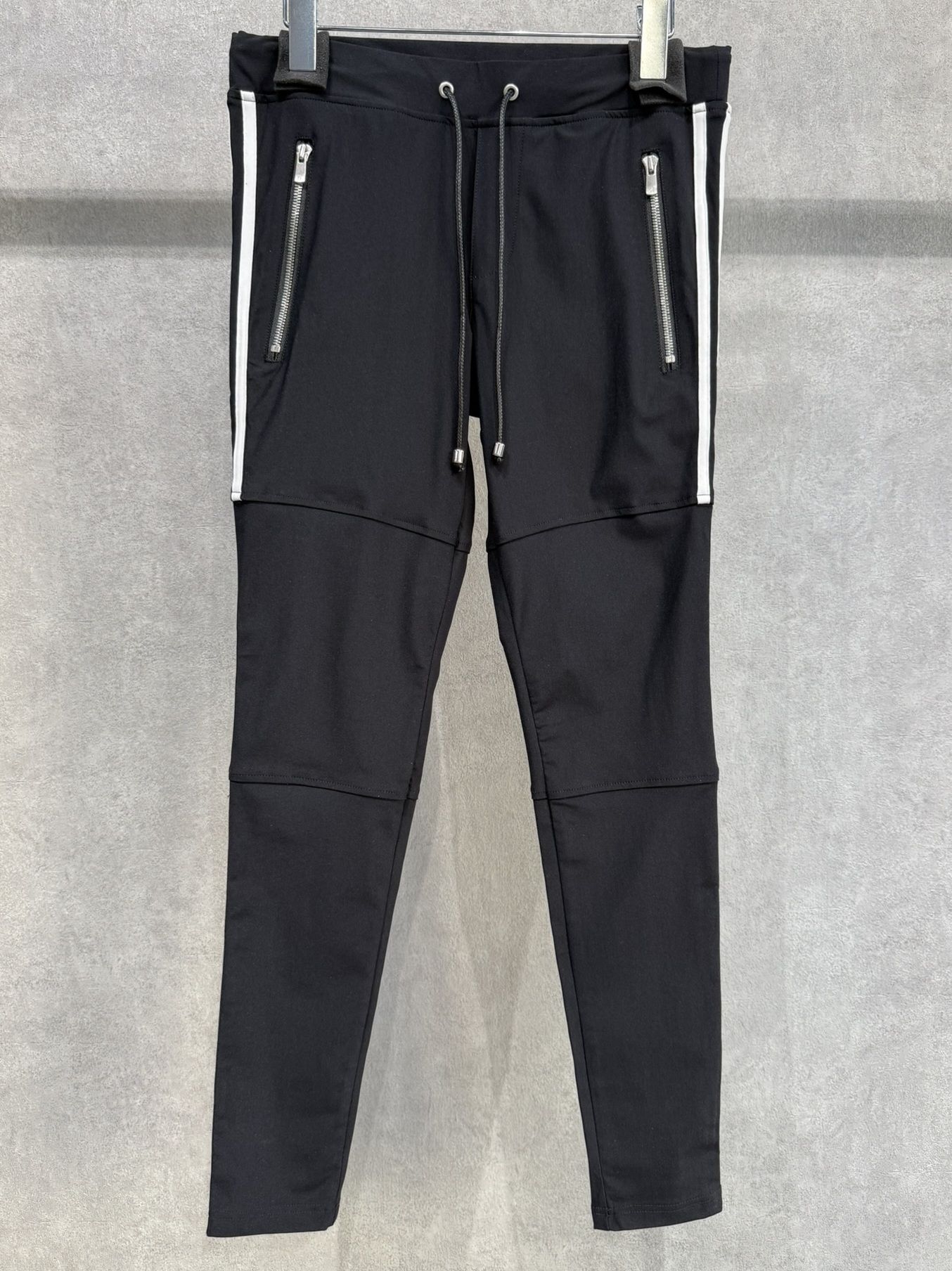 JOHNSON LINE NYLON PT / BASIC-ST-009 / ジョンソンナイロンラインパンツ / ブラック×ホワイト