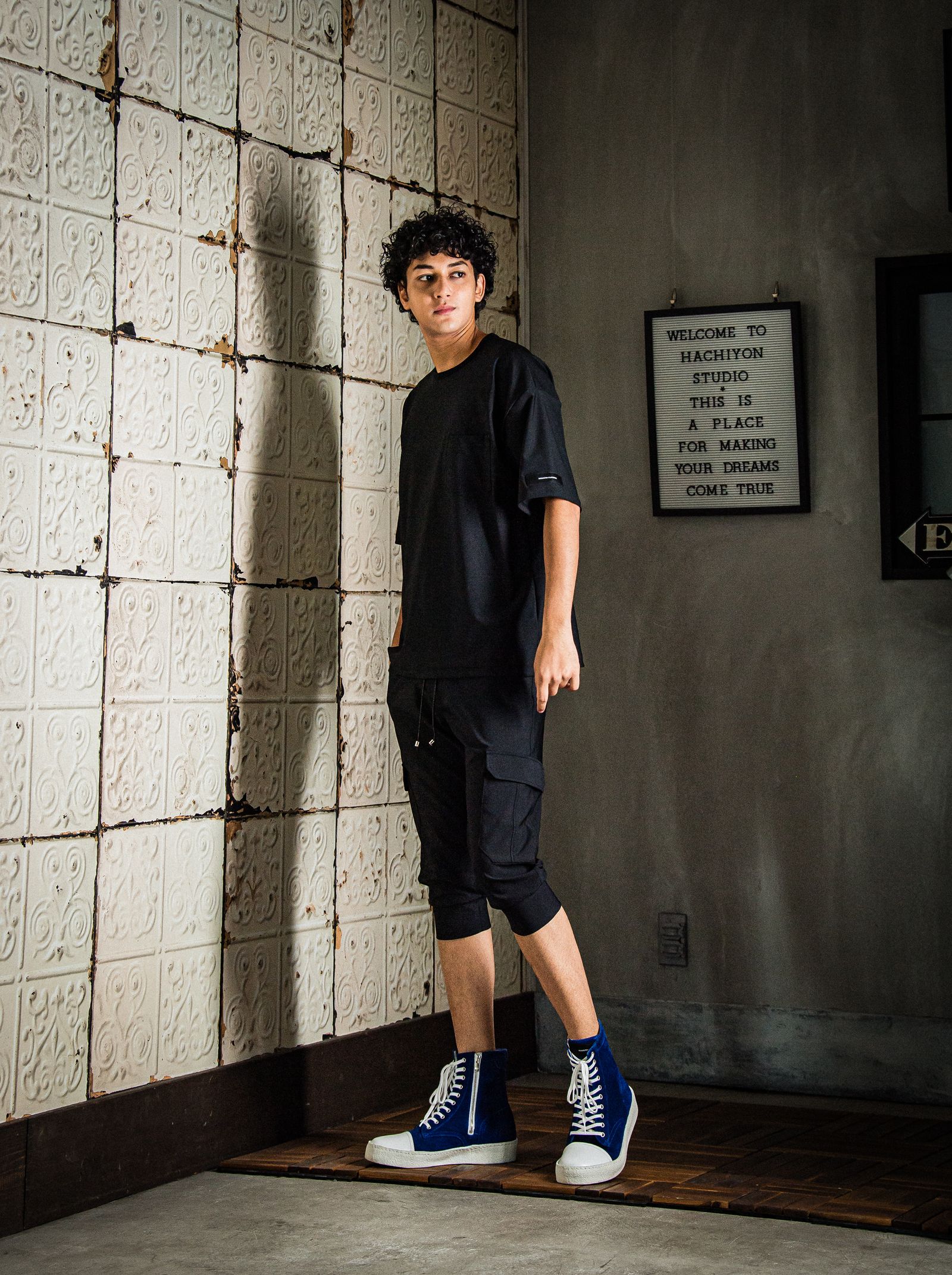 TRICOT POCKET TEE / RC31-T-004 / ジャージポケットビッグTシャツ / ブラック
