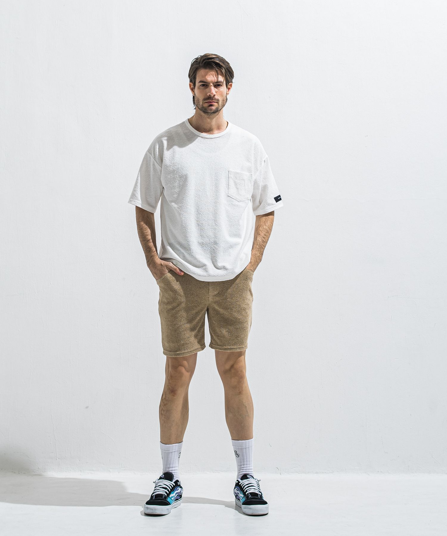 PILE OVER TEE / RC40-T-002 / パイルポケットビッグTシャツ / ホワイト (4月中旬入荷予定)