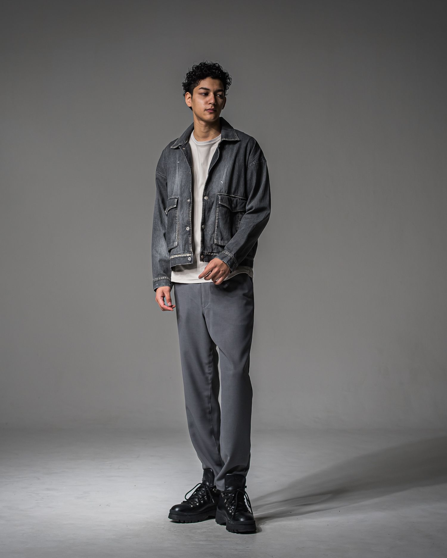 LDENIM AG FLIGHT JACKET / RC37-JK-001 / デニムフライトジャケット / ブラックユーズド
