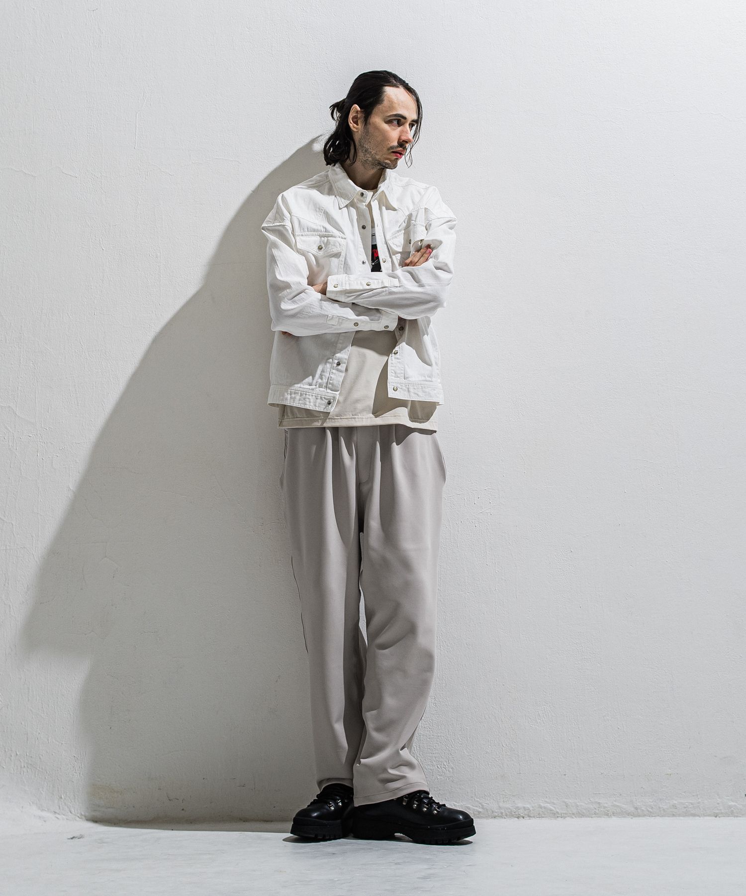 EMILIO DB WIDE PANTS / DP1-ST-003 / ダンボールジャージスーパーワイドパンツ / グレージュ (3月中旬入荷予定)