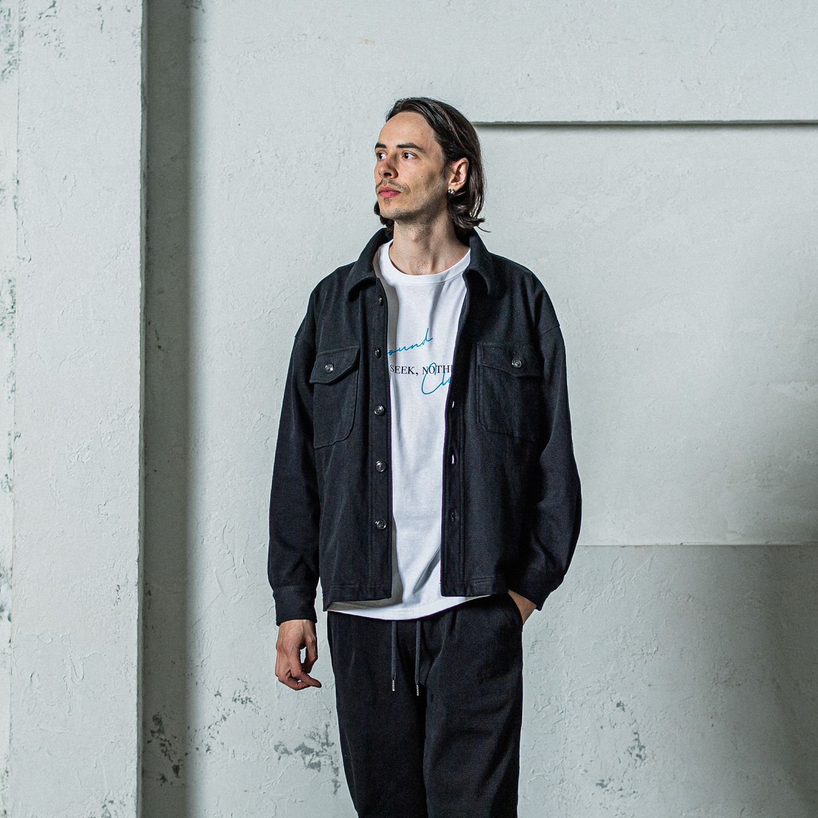 NSNF LONGSLEEVE TEE / RC35-T-009 / メッセージロゴ長袖Tシャツ / ホワイト