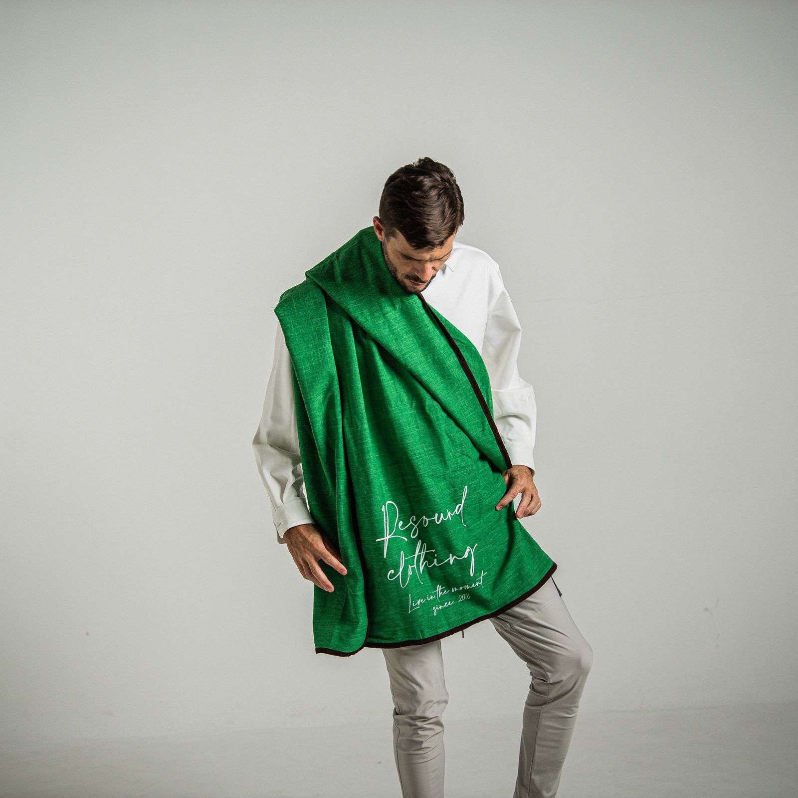 「Lagu×RESOUND」 BLANKET & ECOBAG / RL-BLBAG-1 / ブランケット&ショルダーエコバッグ / グリーン