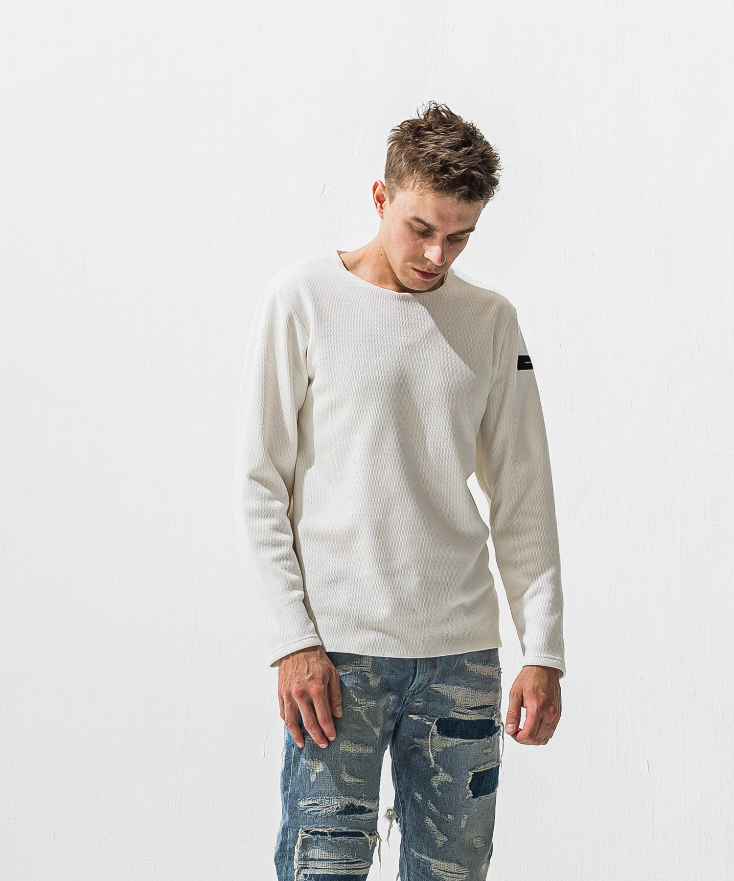 VELOURS FLEECE NEO THERMAL / RC42-C-001 / 裏起毛サーマルロングスリーブTシャツ / ホワイト (10月下旬入荷予定)
