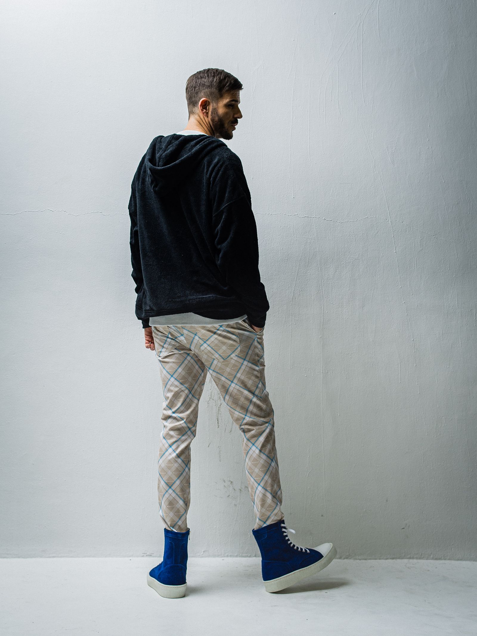 WEST PILE ZIP LOOSE HOODIE / RC27-C-008 / パイルジップパーカー / ブラック