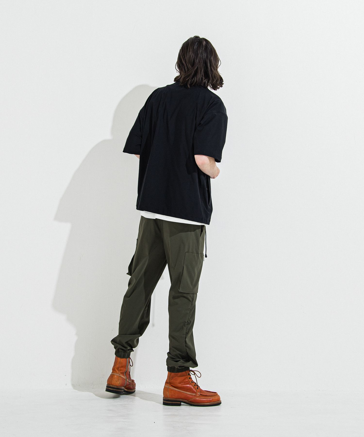 NYLON HALF COACH JACKET / RC36-C-002 / 半袖ナイロンコーチジャケット / ブラック