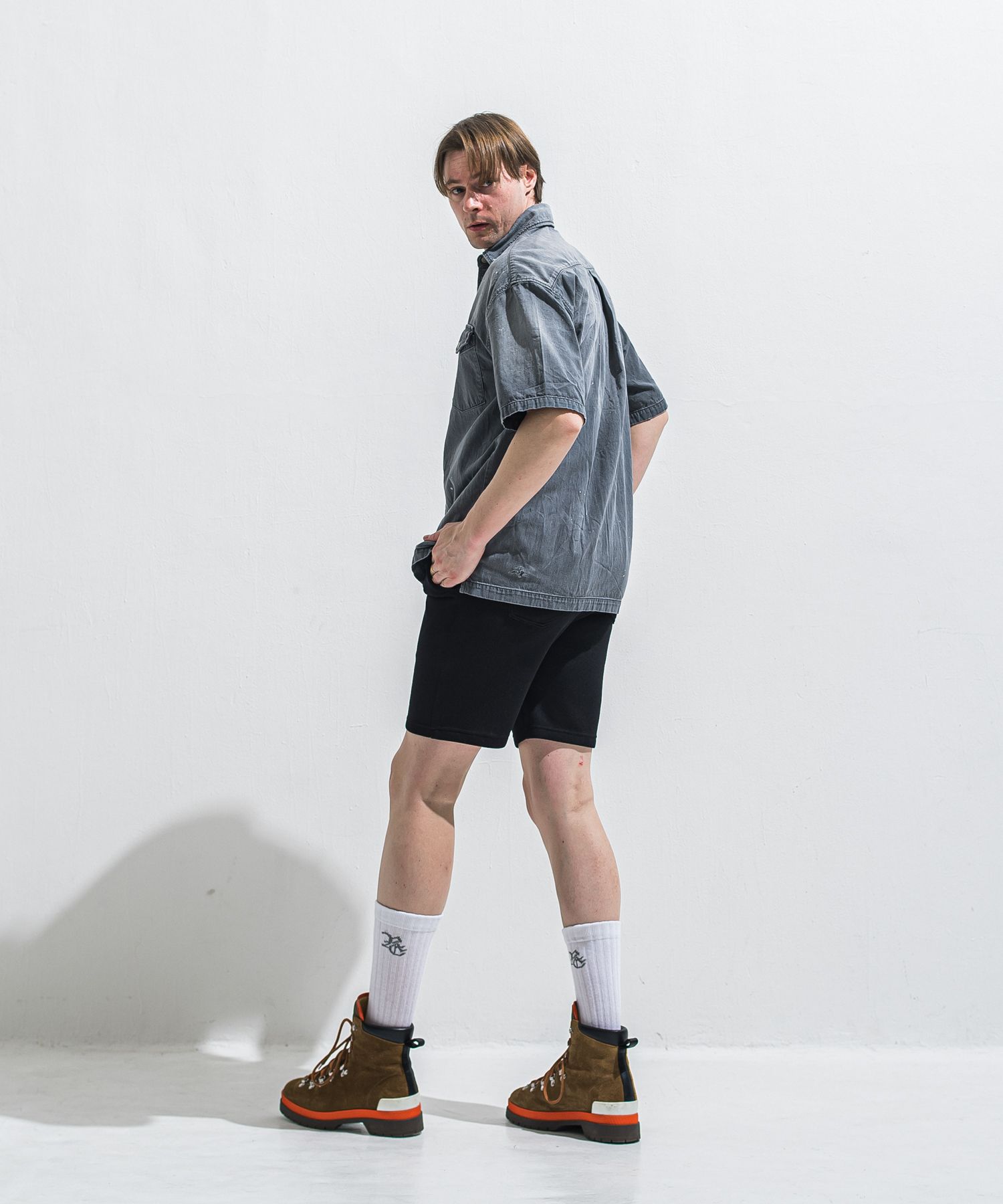 AZE SHORTS / RC40-HP-006 / 高機能畦編みショーツ / ブラック (5月下旬入荷予定)