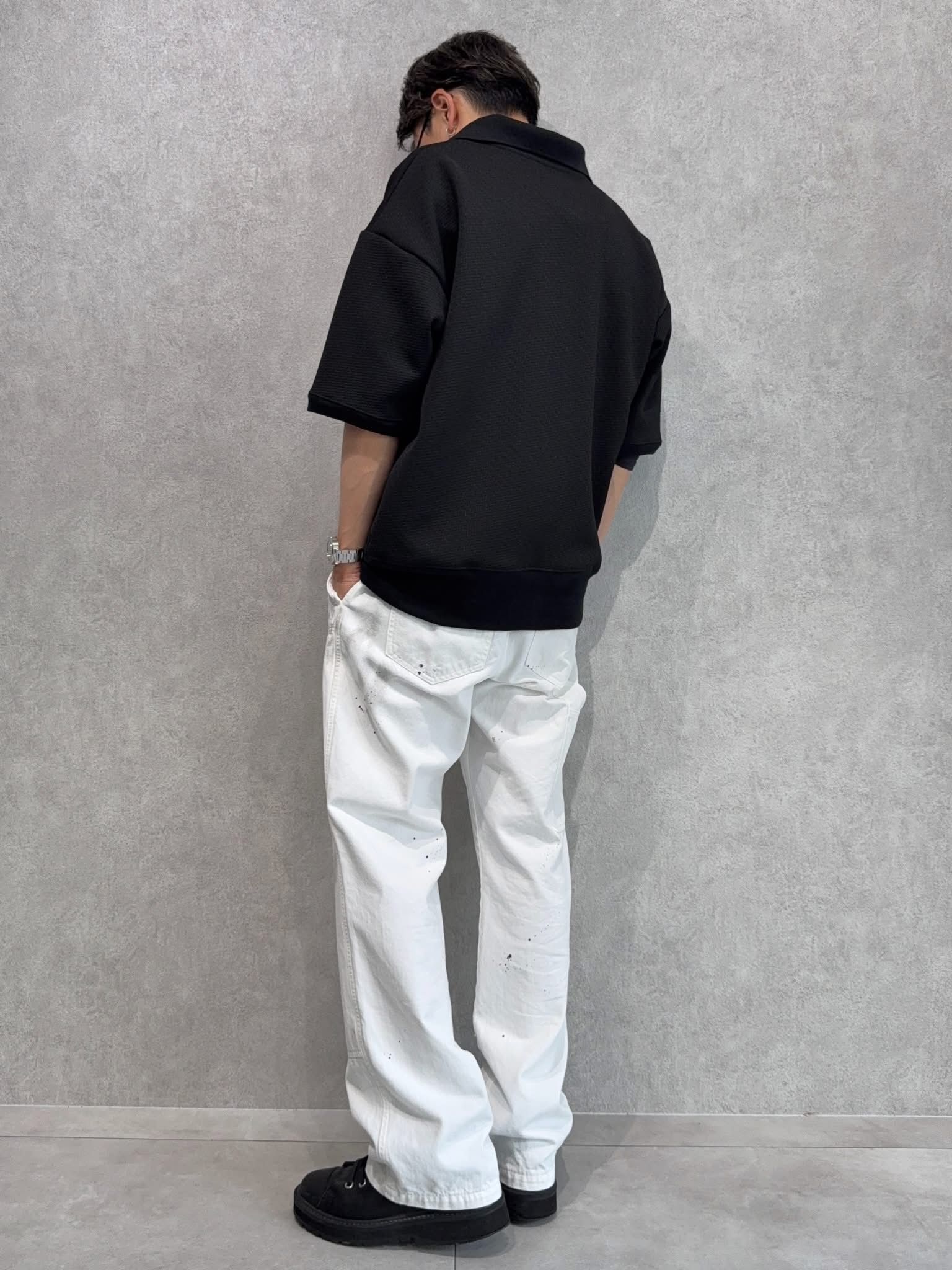 DELAYスキッパーポロ×RESOUNDダブルニーデニムコーデ