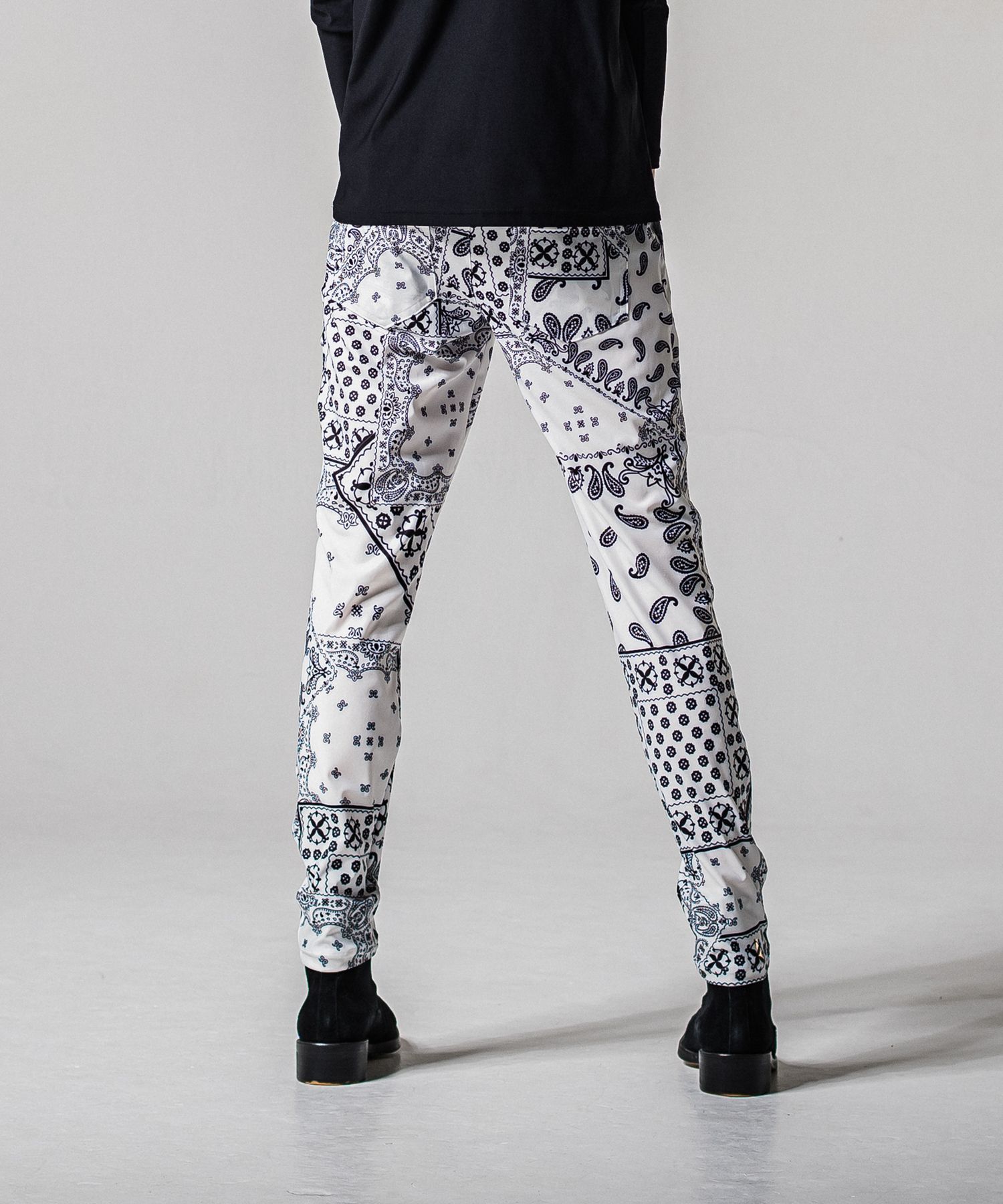 CHRIS EASY TUCK PANTS / RC39-ST-016T / ナイロンイージータックパンツ / バンダナホワイト (3月上旬入荷予定)