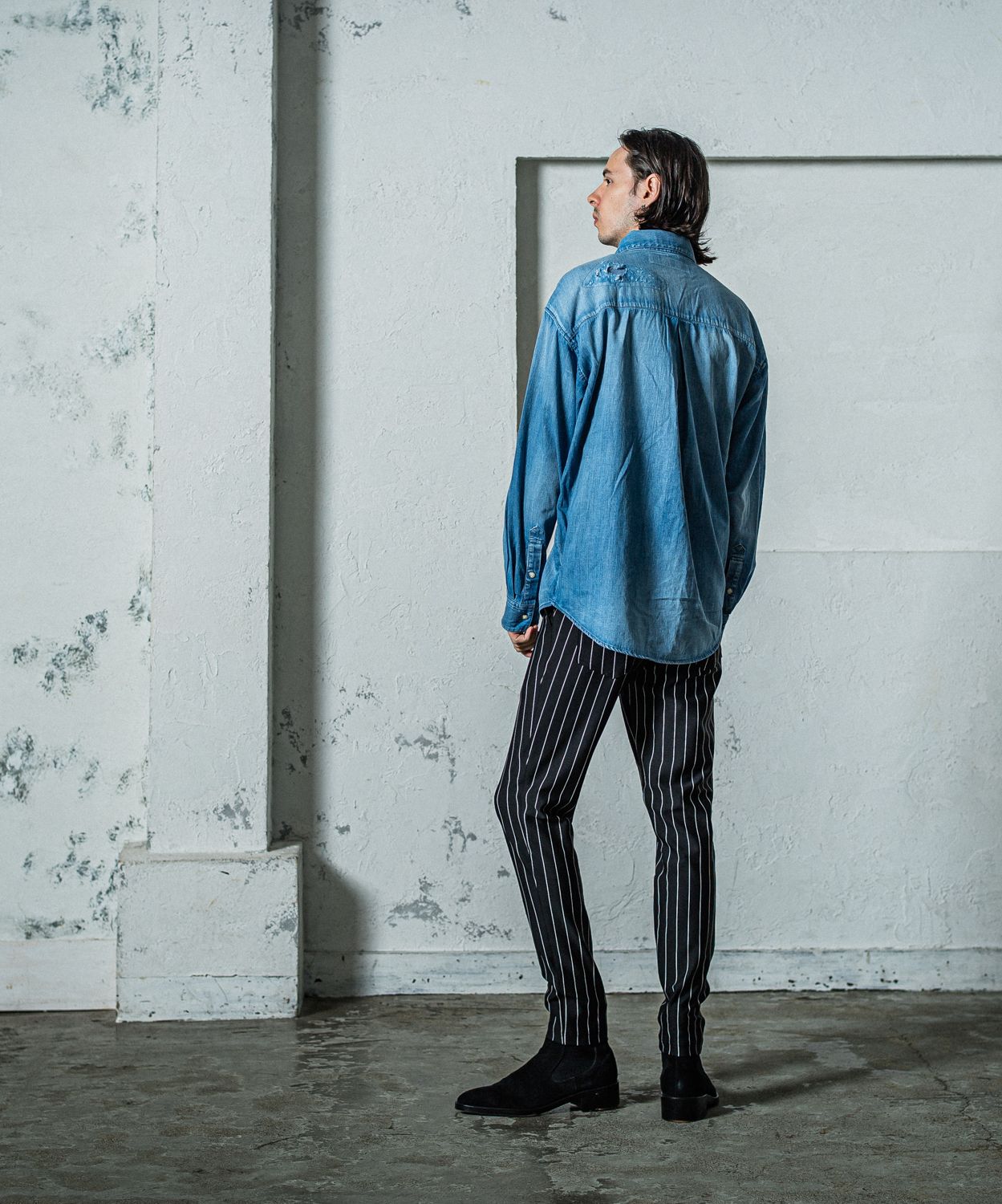 CHRIS EASY PANTS / RC35-ST-016 / イージーパンツ / ブラックストライプ