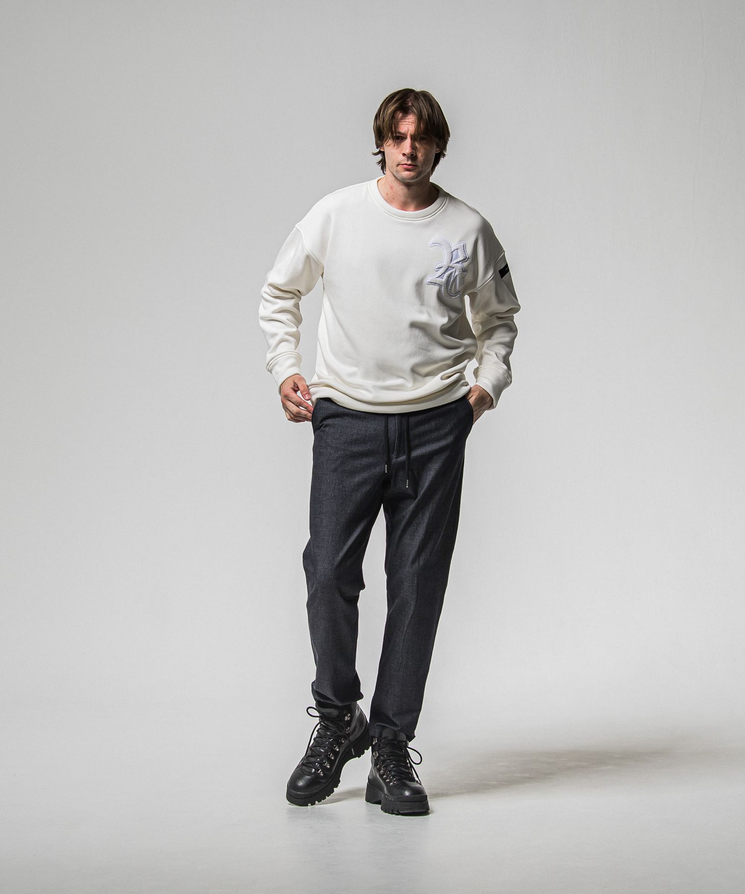 PAT WIDE EASY PANTS / RC38-ST-036BN / ワイドテーパードパンツ / デニム (1月上旬入荷予定)