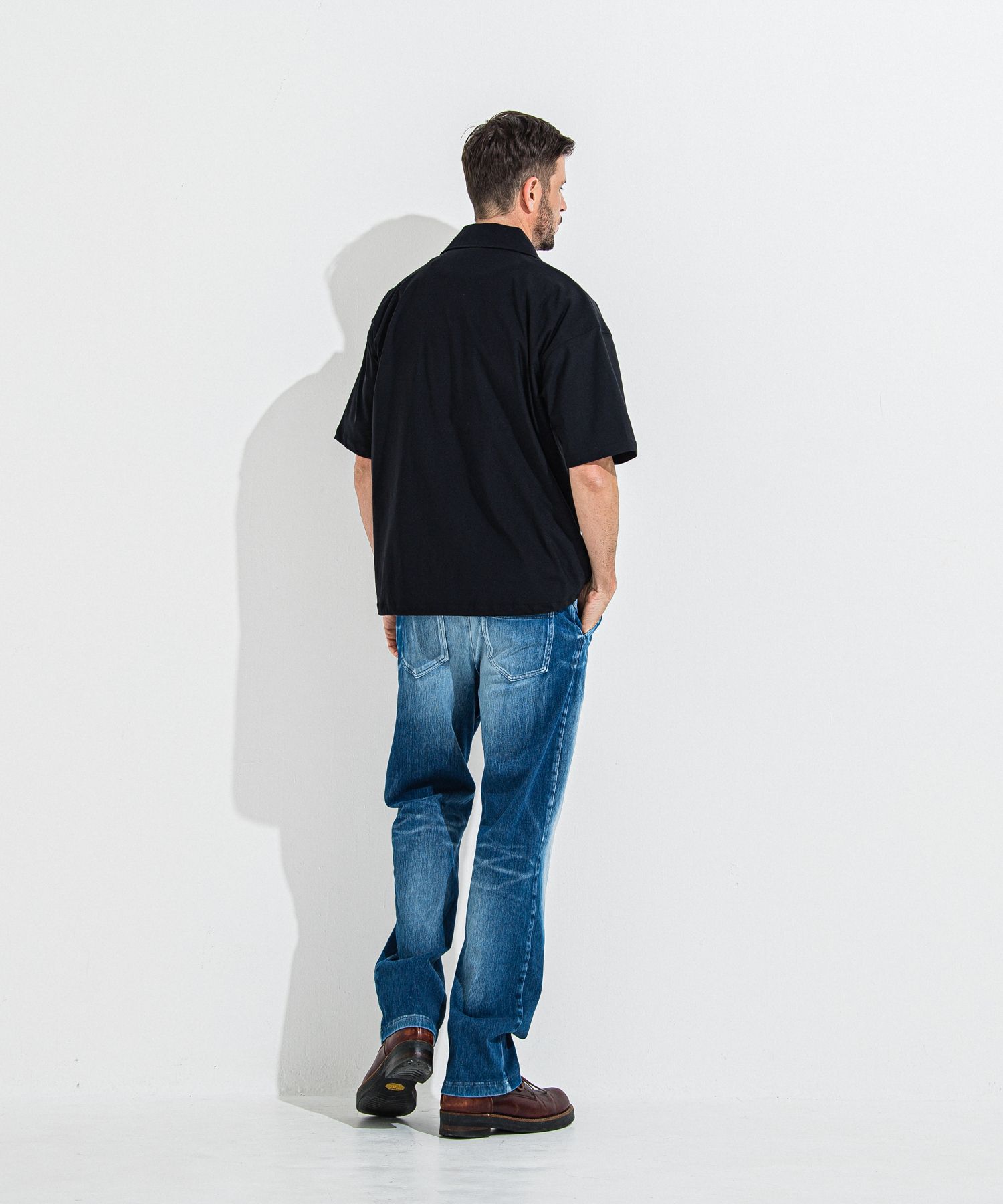 DENIM JERSEY WIDE PT / RC36-ST-016WTD / ライトオンスデニムジャージワイドパンツ / ダークインディゴ