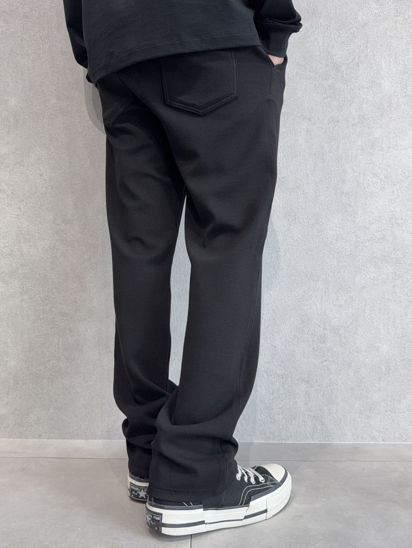 CHRIS EASY WIDE TUCK PANTS / RC41-ST-016WT / セミワイドタックパンツ / ブリスターブラック